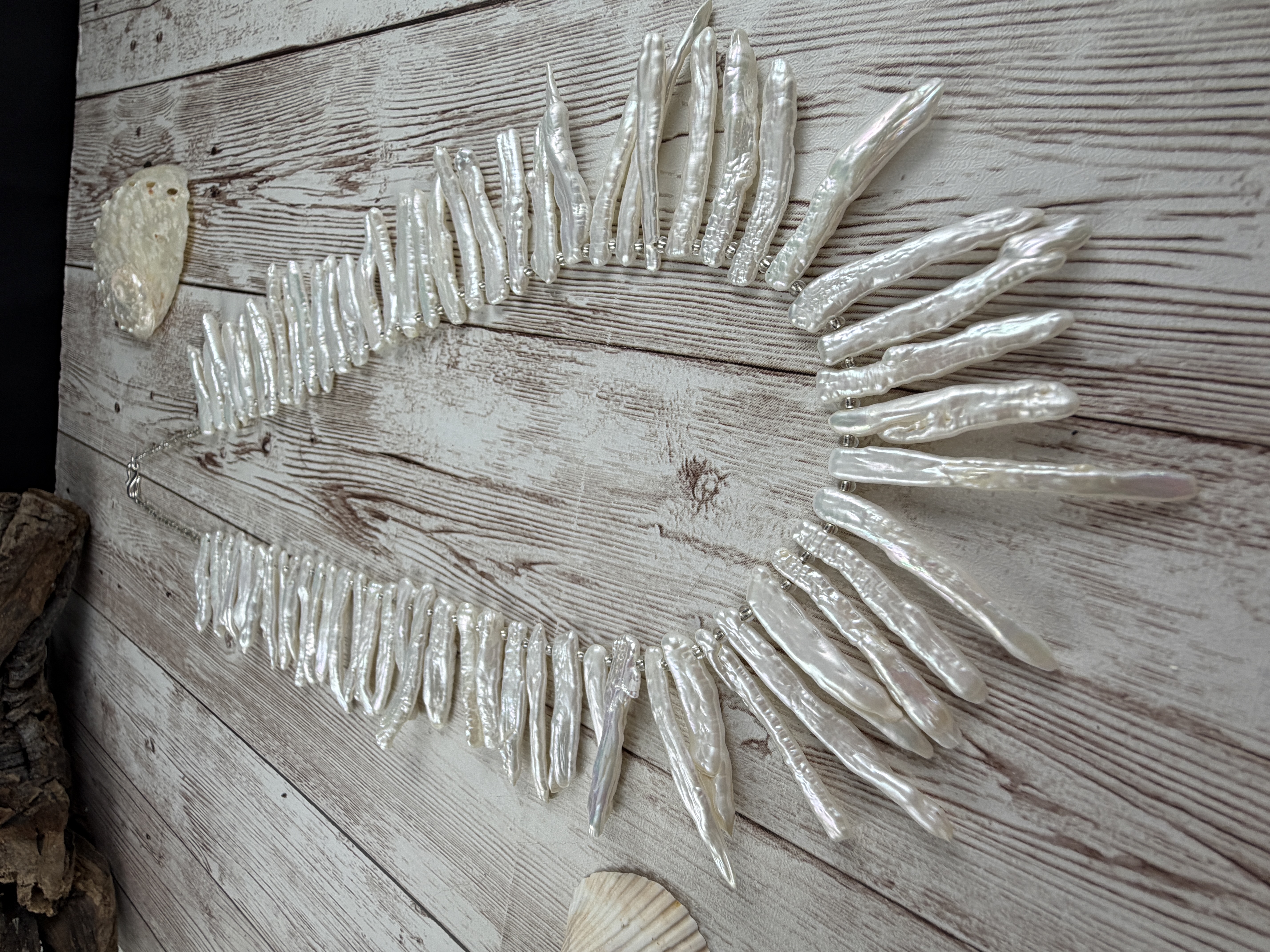 Stick Pearl Statement Necklace thumbnail 8