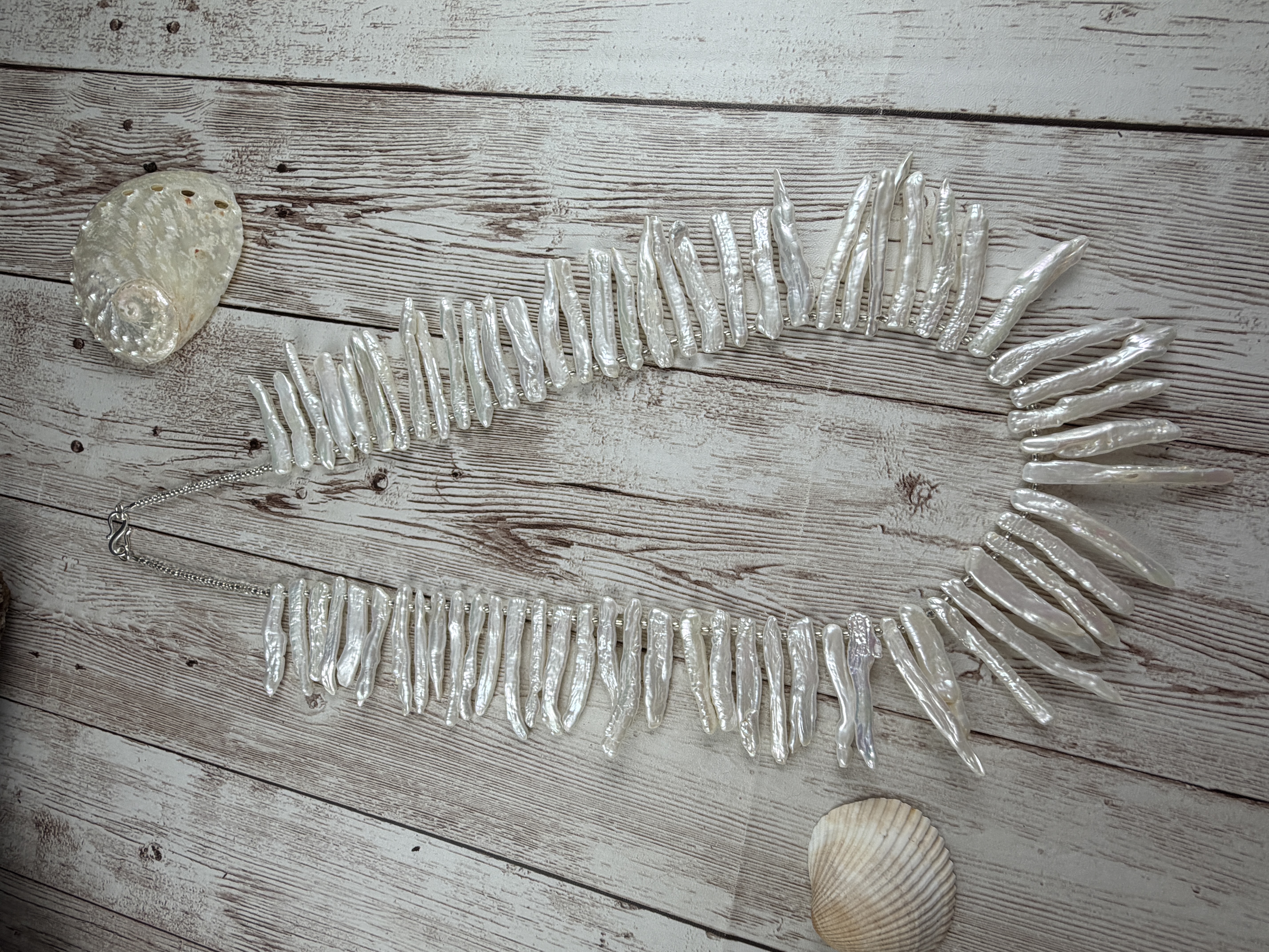 Stick Pearl Statement Necklace thumbnail 7