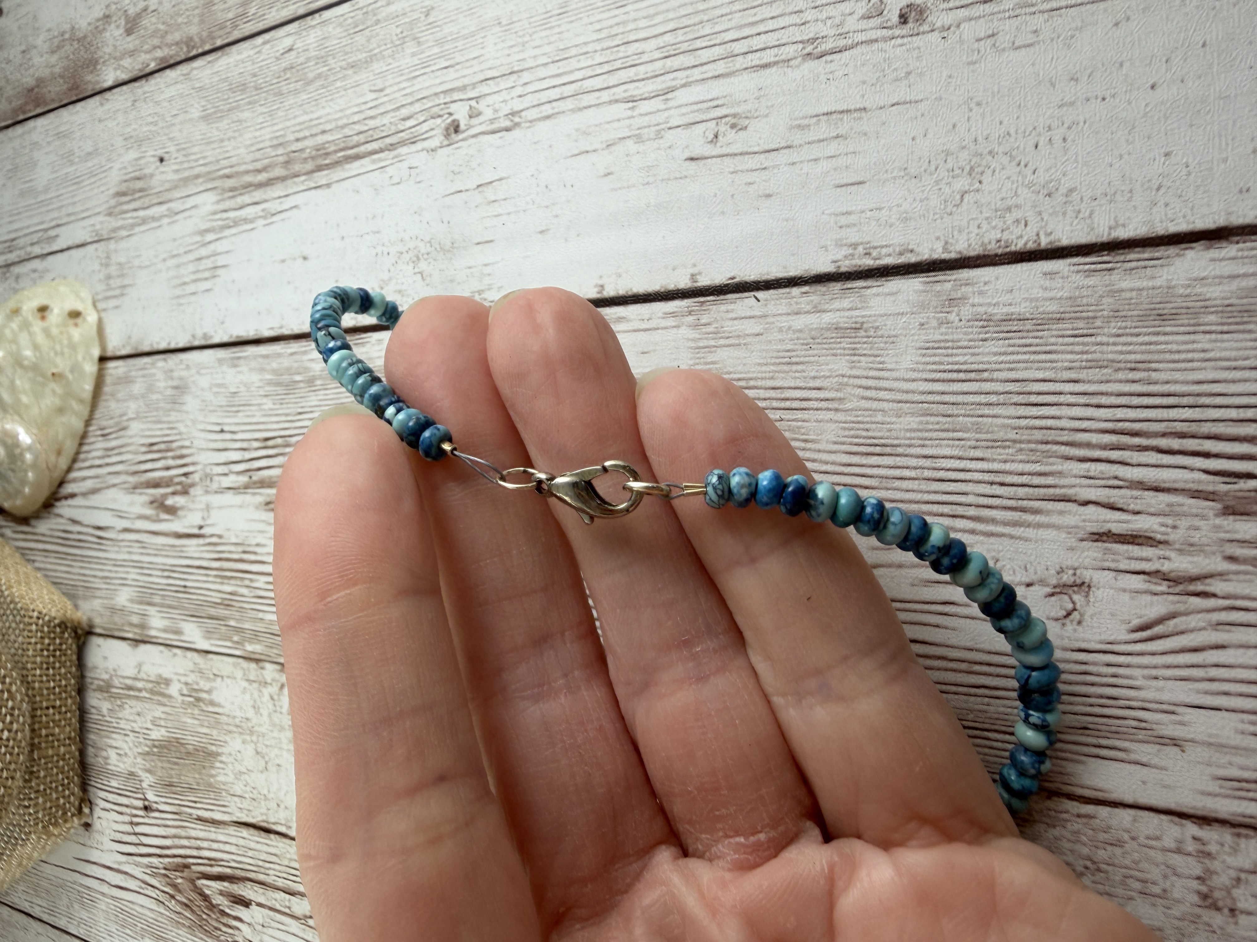 Blue Jasper and Coral Necklace thumbnail 5