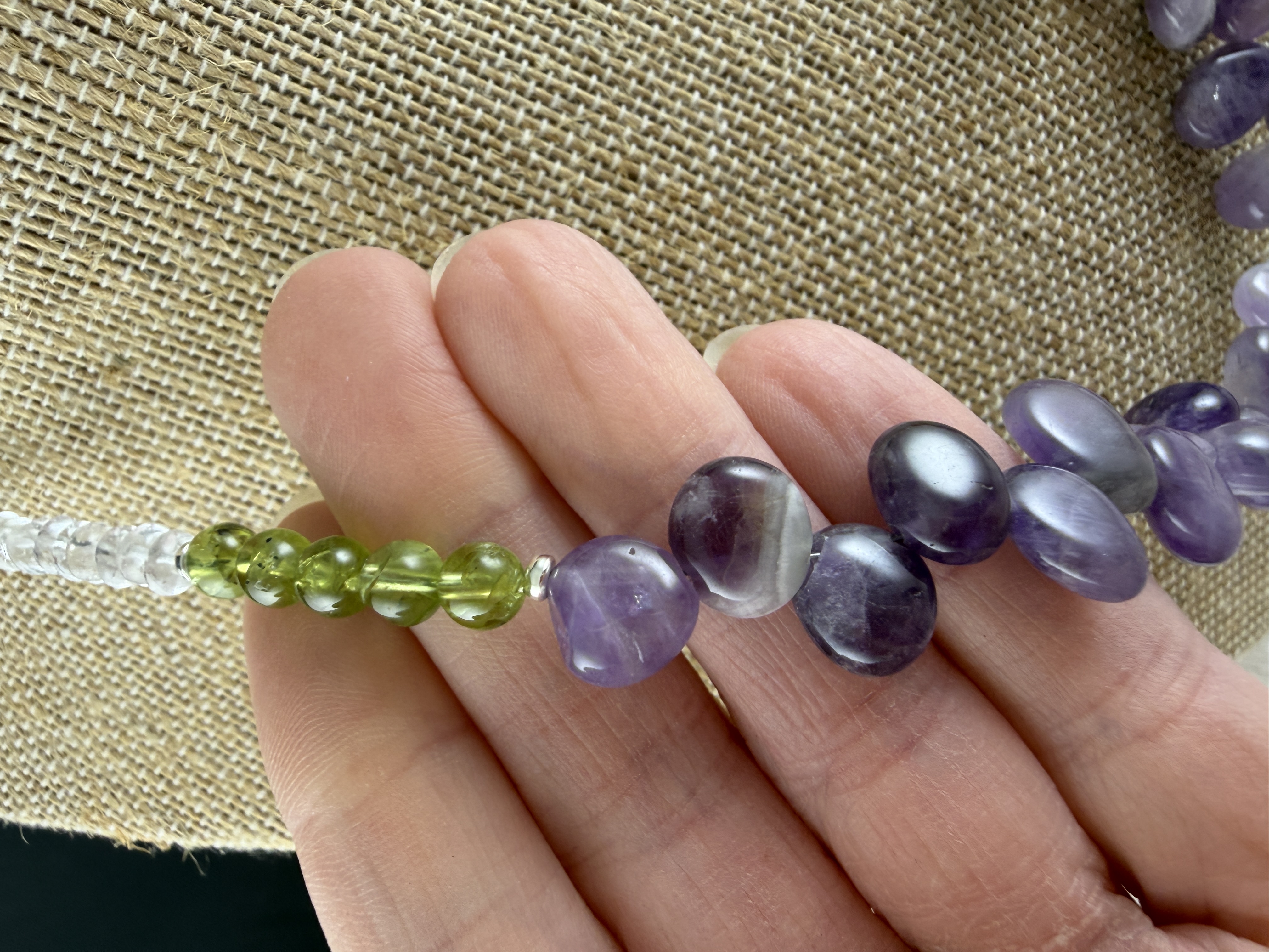 Amethyst and Peridot Necklace thumbnail 4