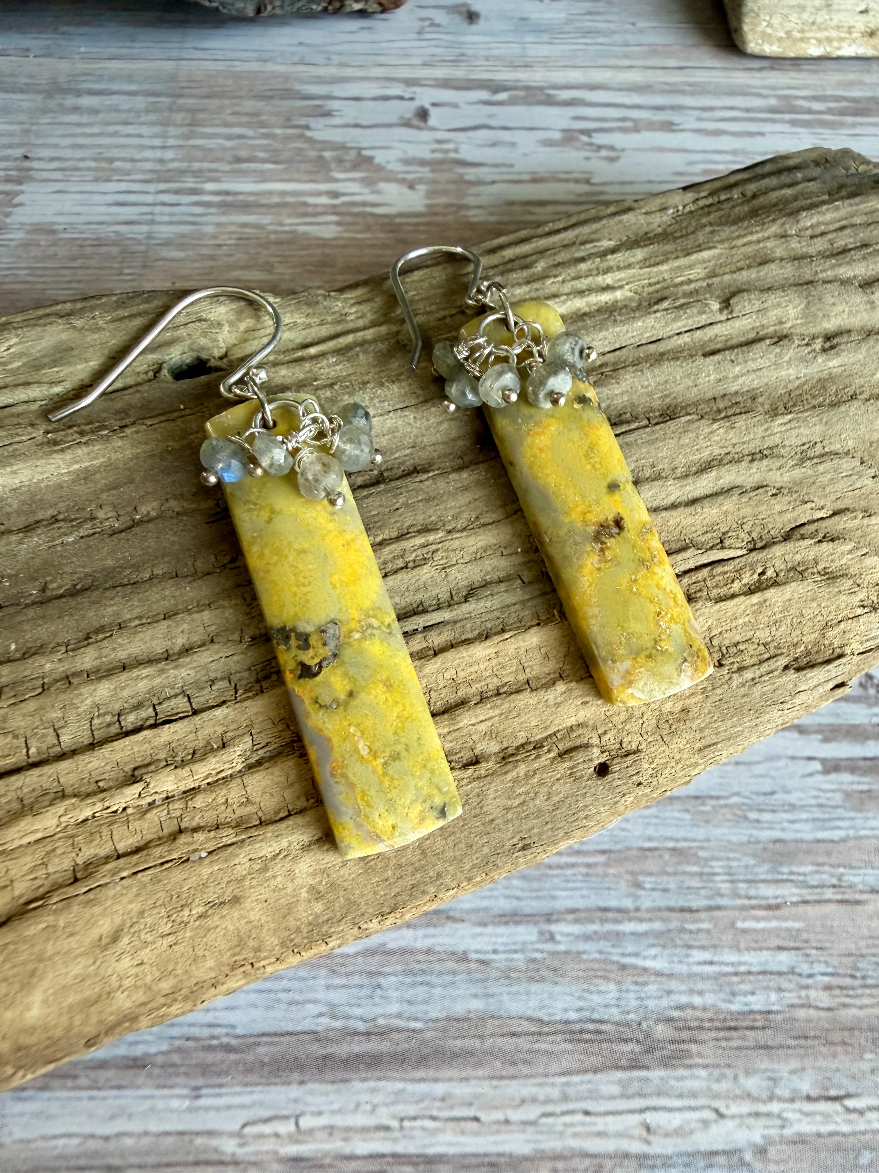 Bumblebee Jasper and Labradorite Earrings  thumbnail 3