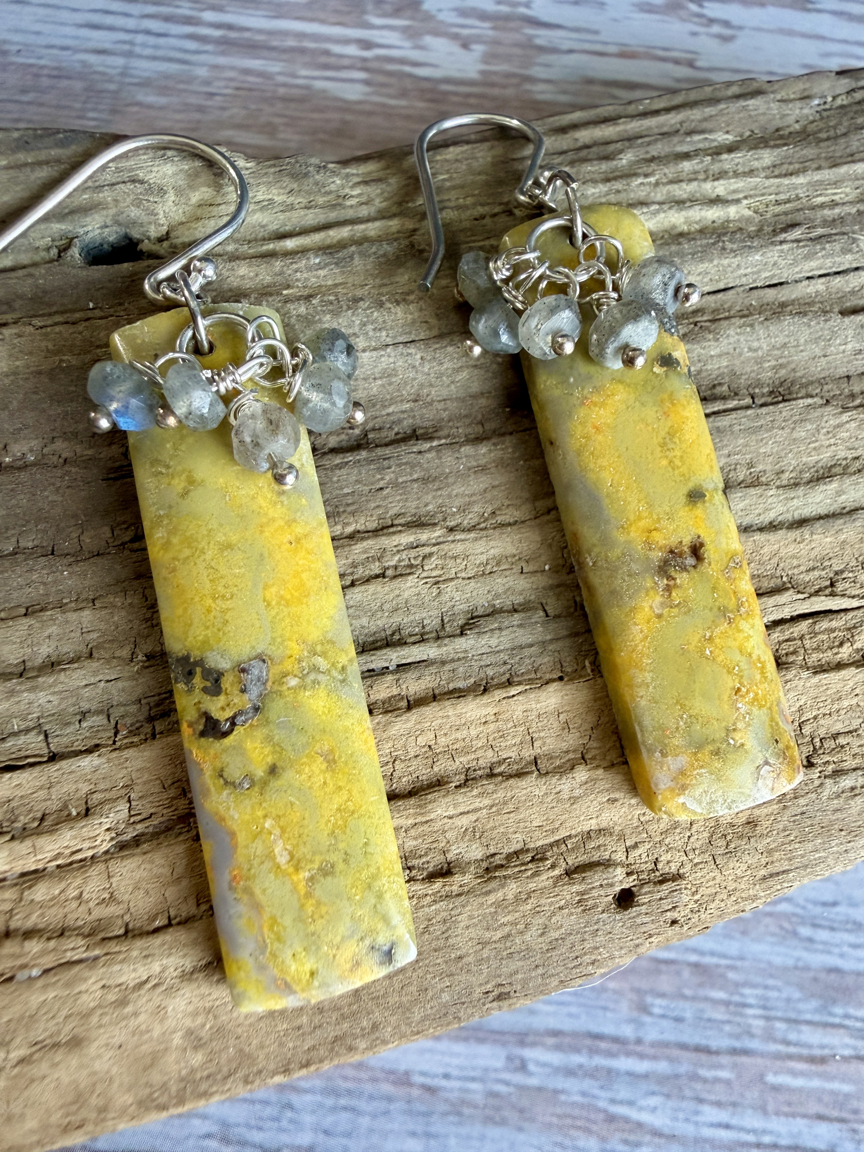 Bumblebee Jasper and Labradorite Earrings  thumbnail 2