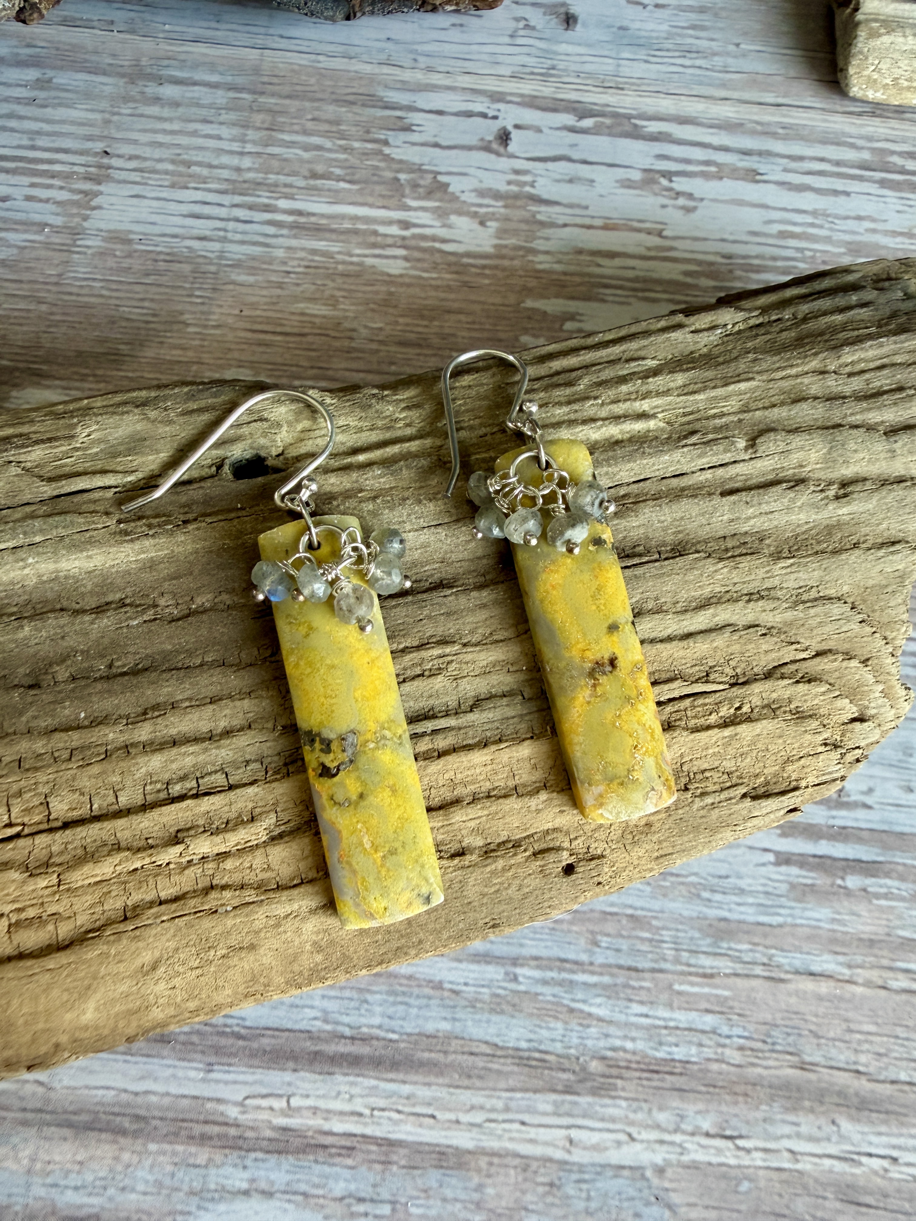 Bumblebee Jasper and Labradorite Earrings  thumbnail 4