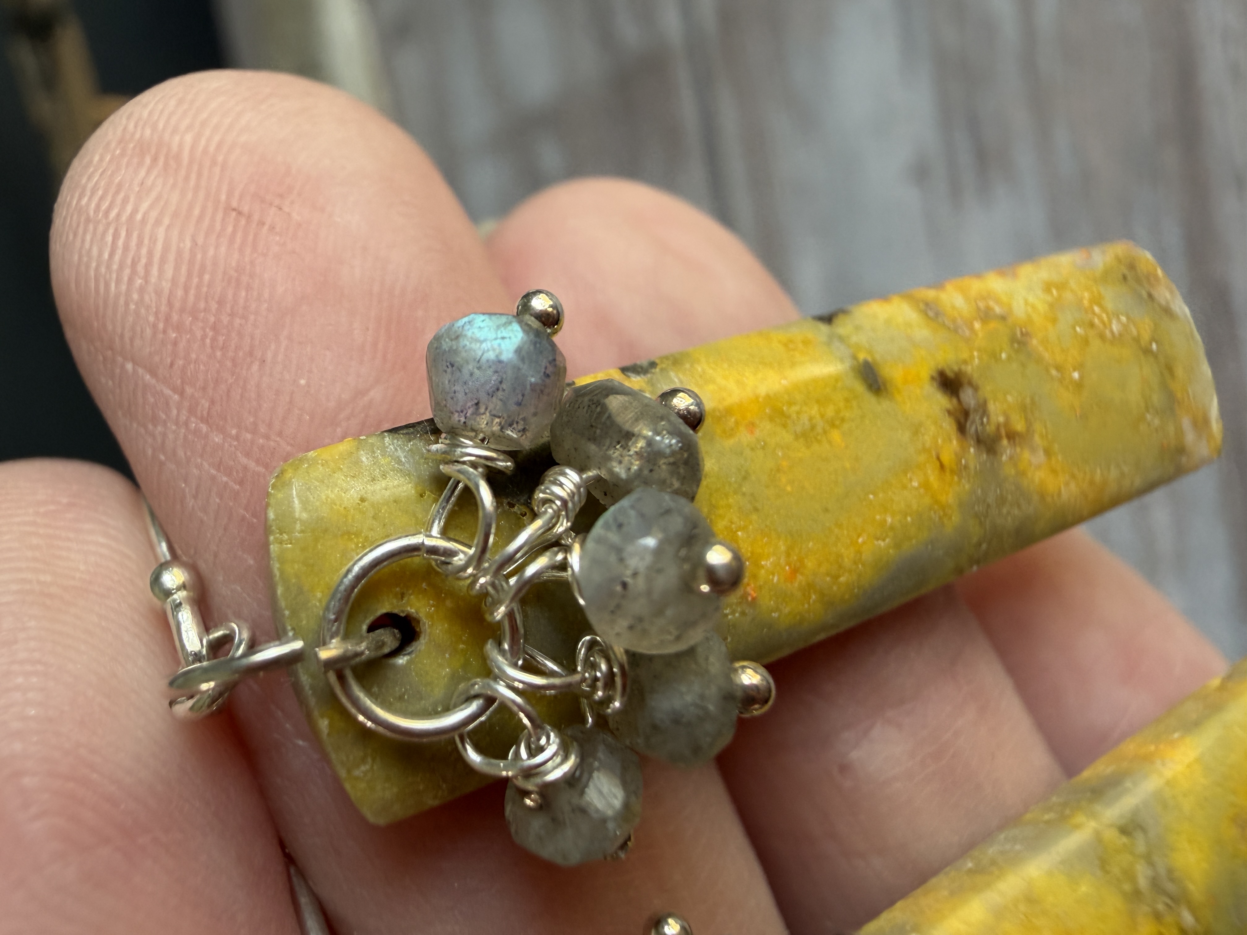 Bumblebee Jasper and Labradorite Earrings  thumbnail 6