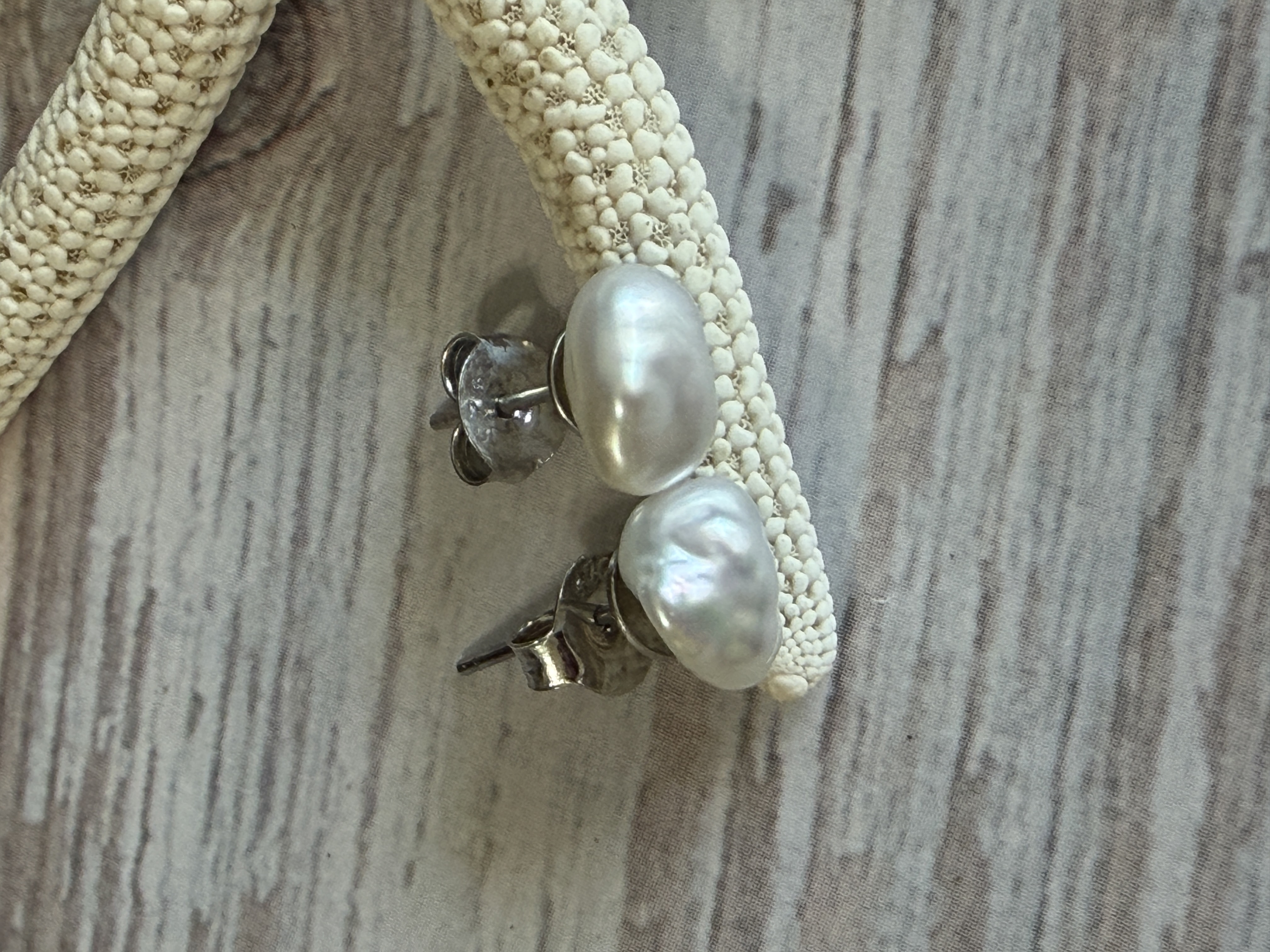 Keshi Pearl Studs No. 1 thumbnail 3