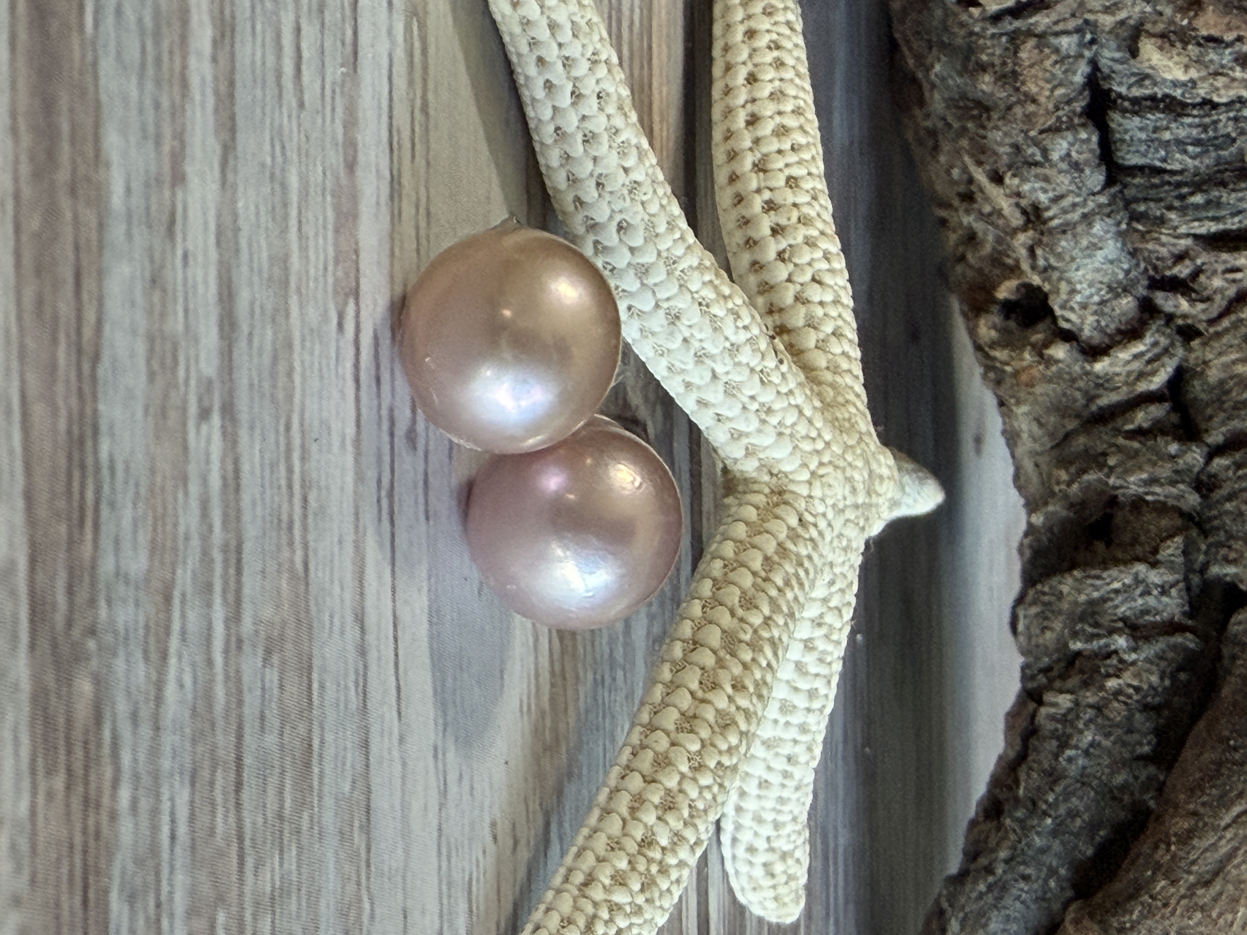 Pink Freshwater Pearl Stud Earrings, Sterling Silver Posts — Handmade by Geena Dykes at Taylor And Caroline