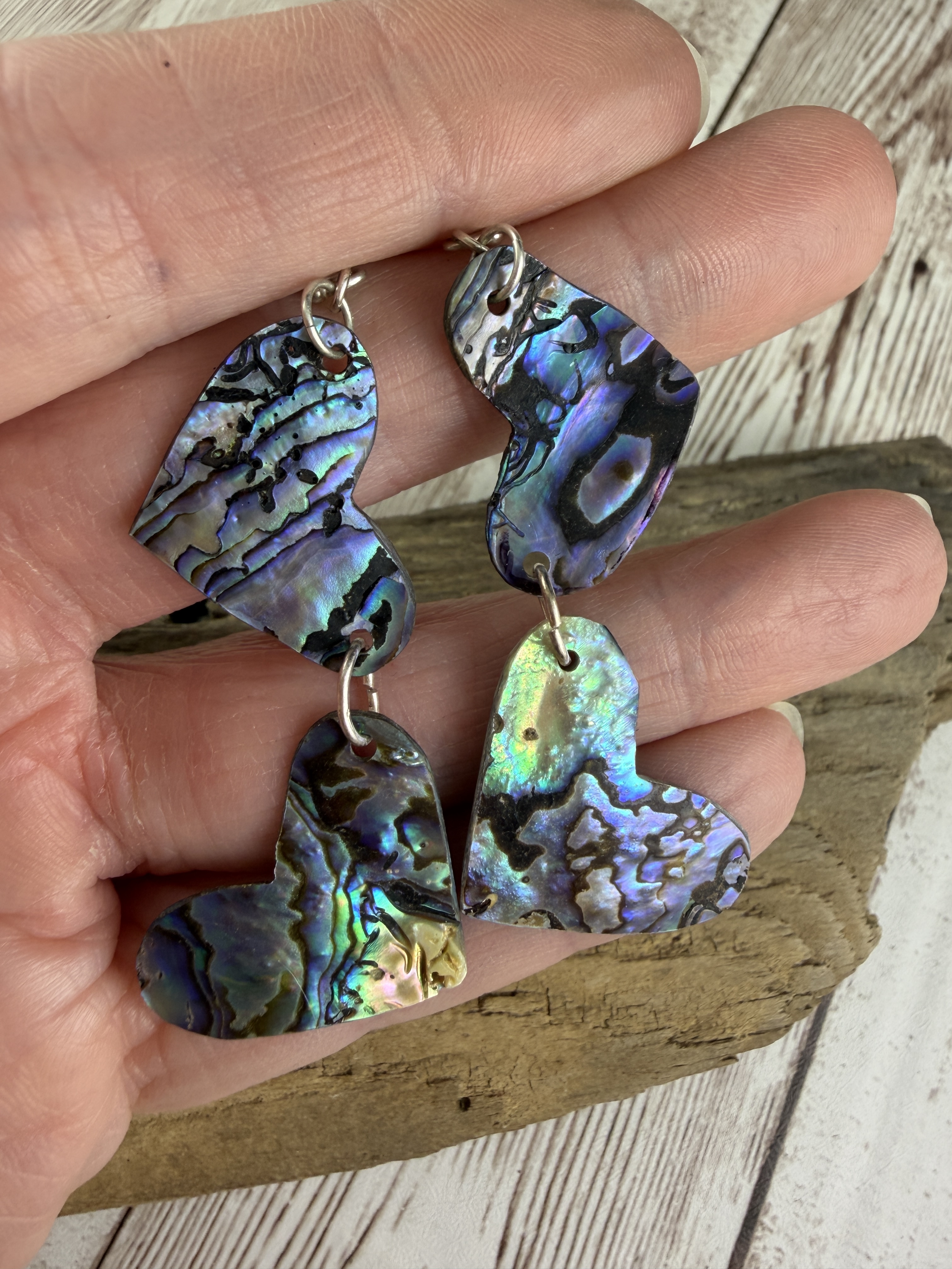 Abalone Heart Earrings  thumbnail 5