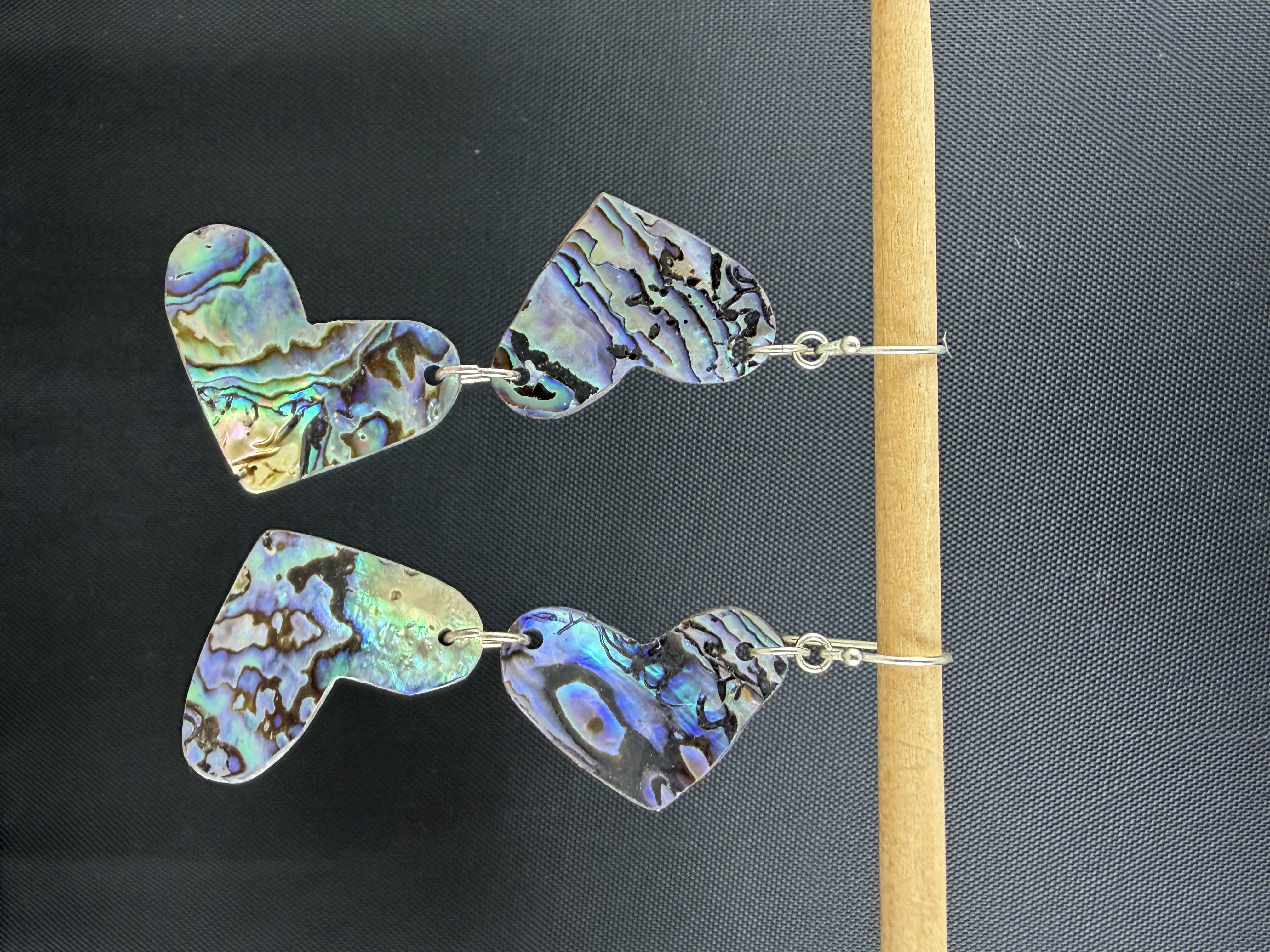 Abalone Heart Earrings 