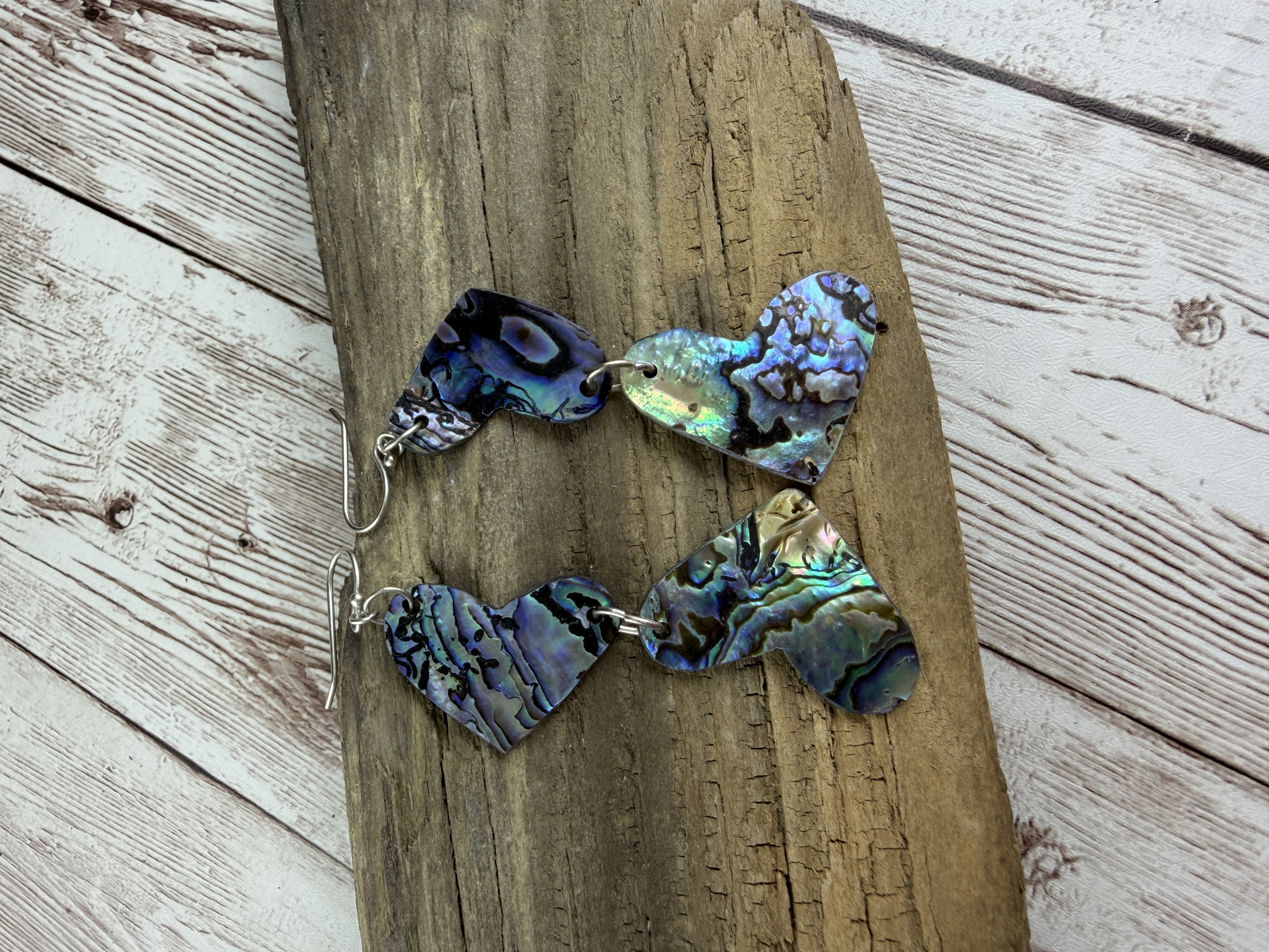 Abalone Heart Earrings  thumbnail 3