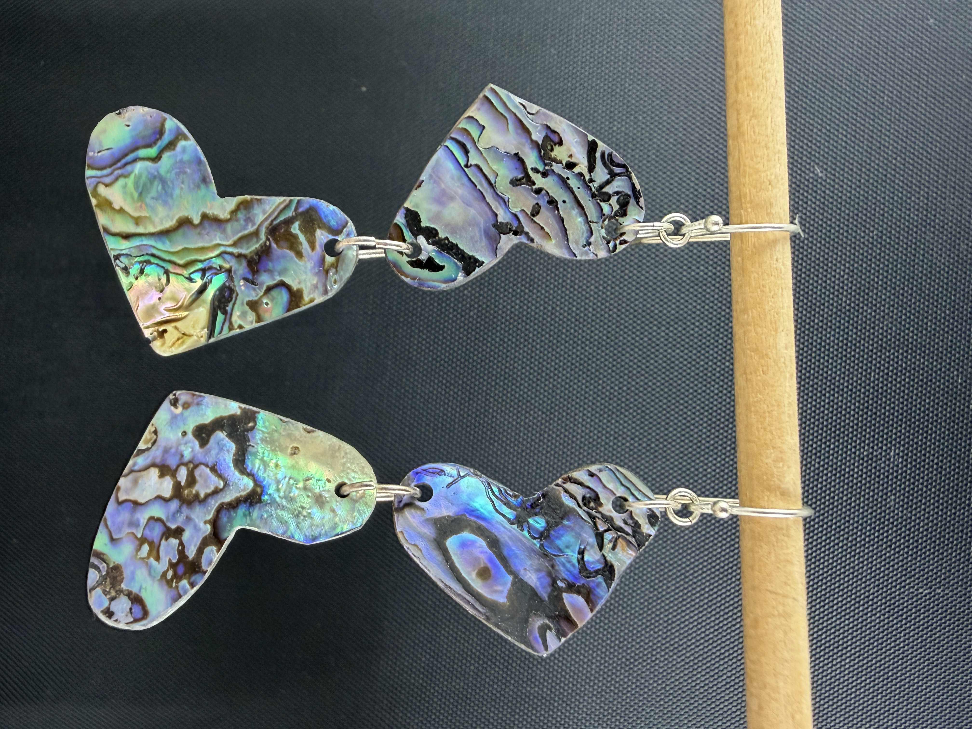 Abalone Heart Earrings  thumbnail 2