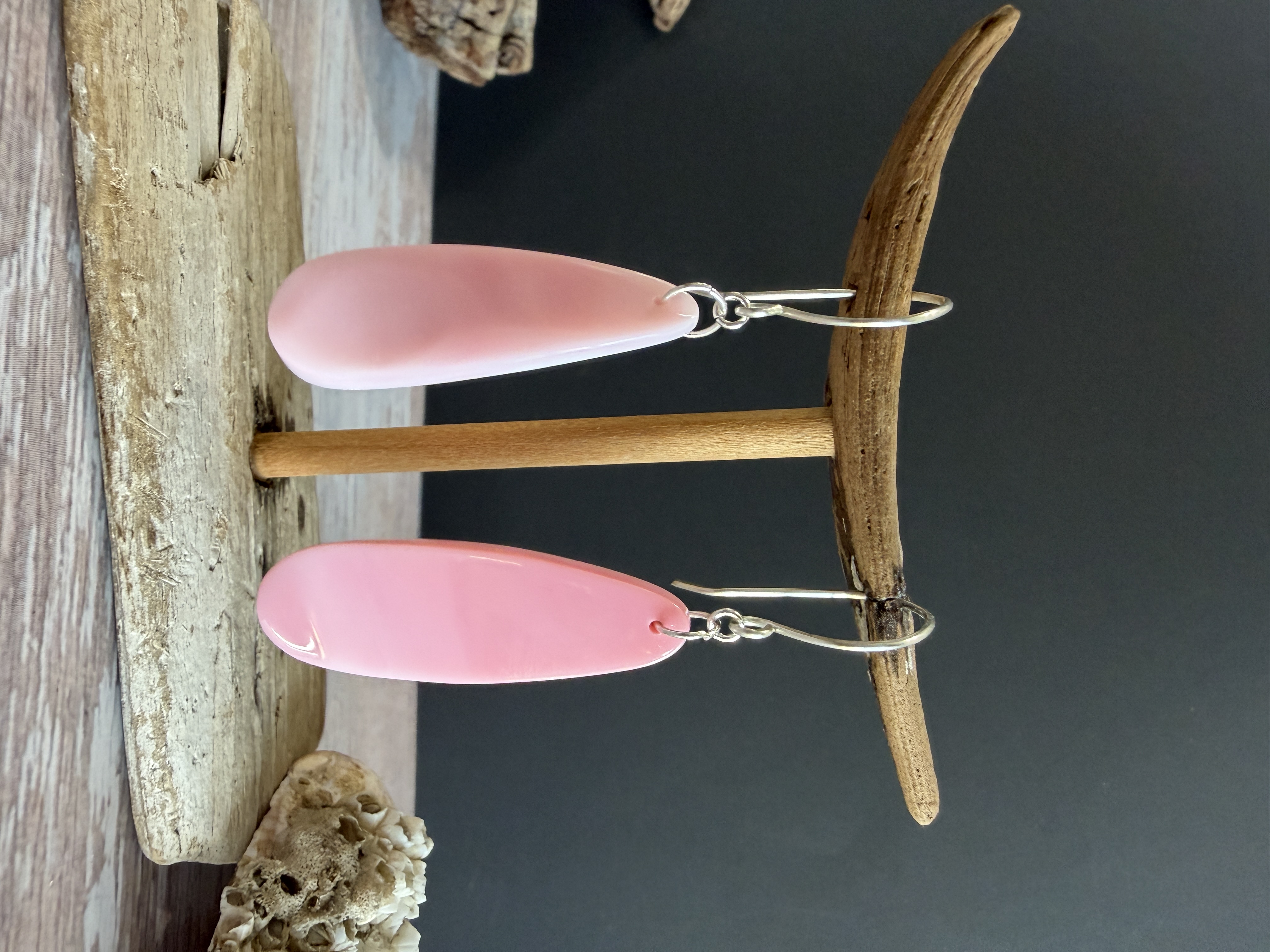 Conch Shell Dangle Earrings — Handmade by Geena Dykes at Taylor And Caroline