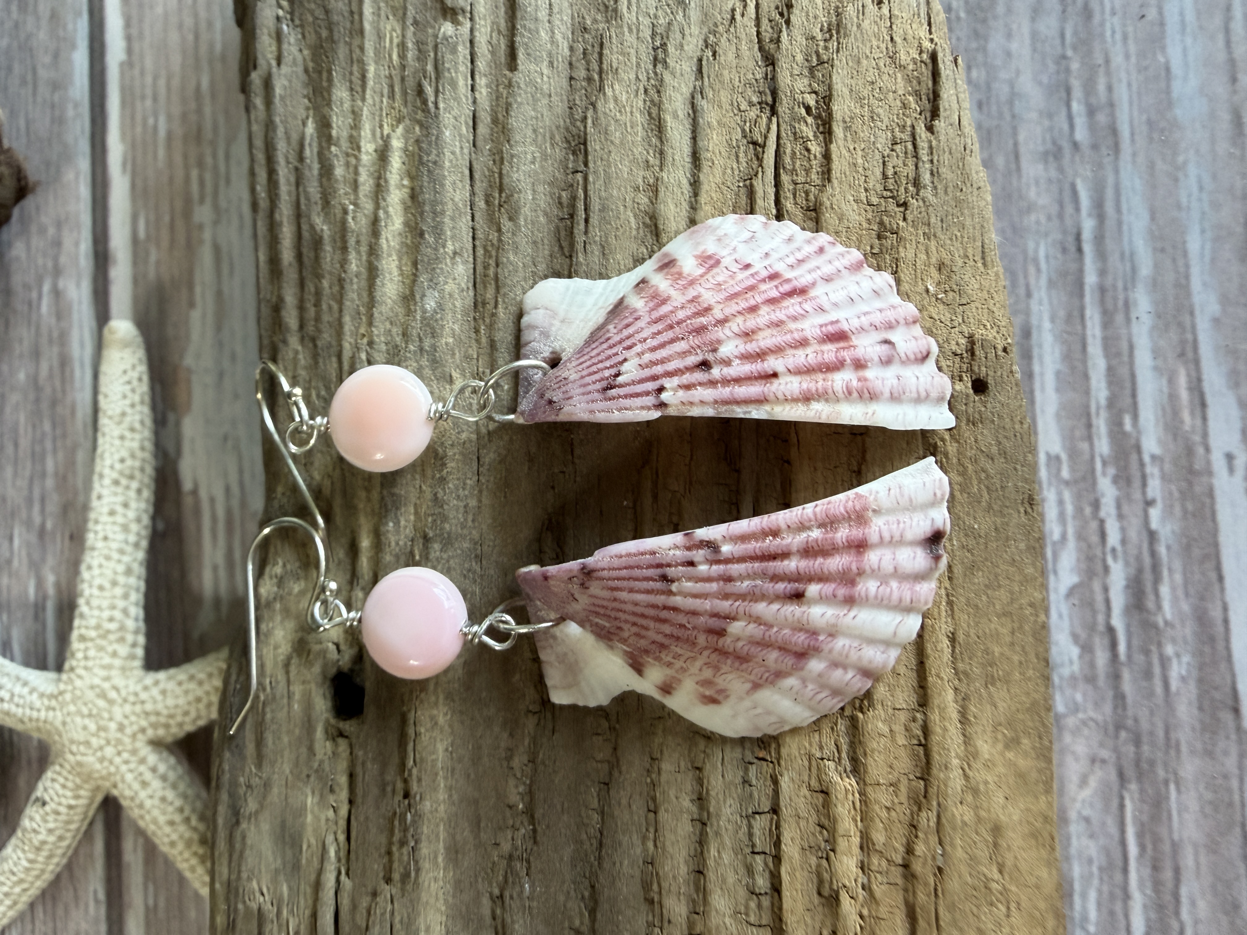 Half Shell Earrings with Queen Conch image 3