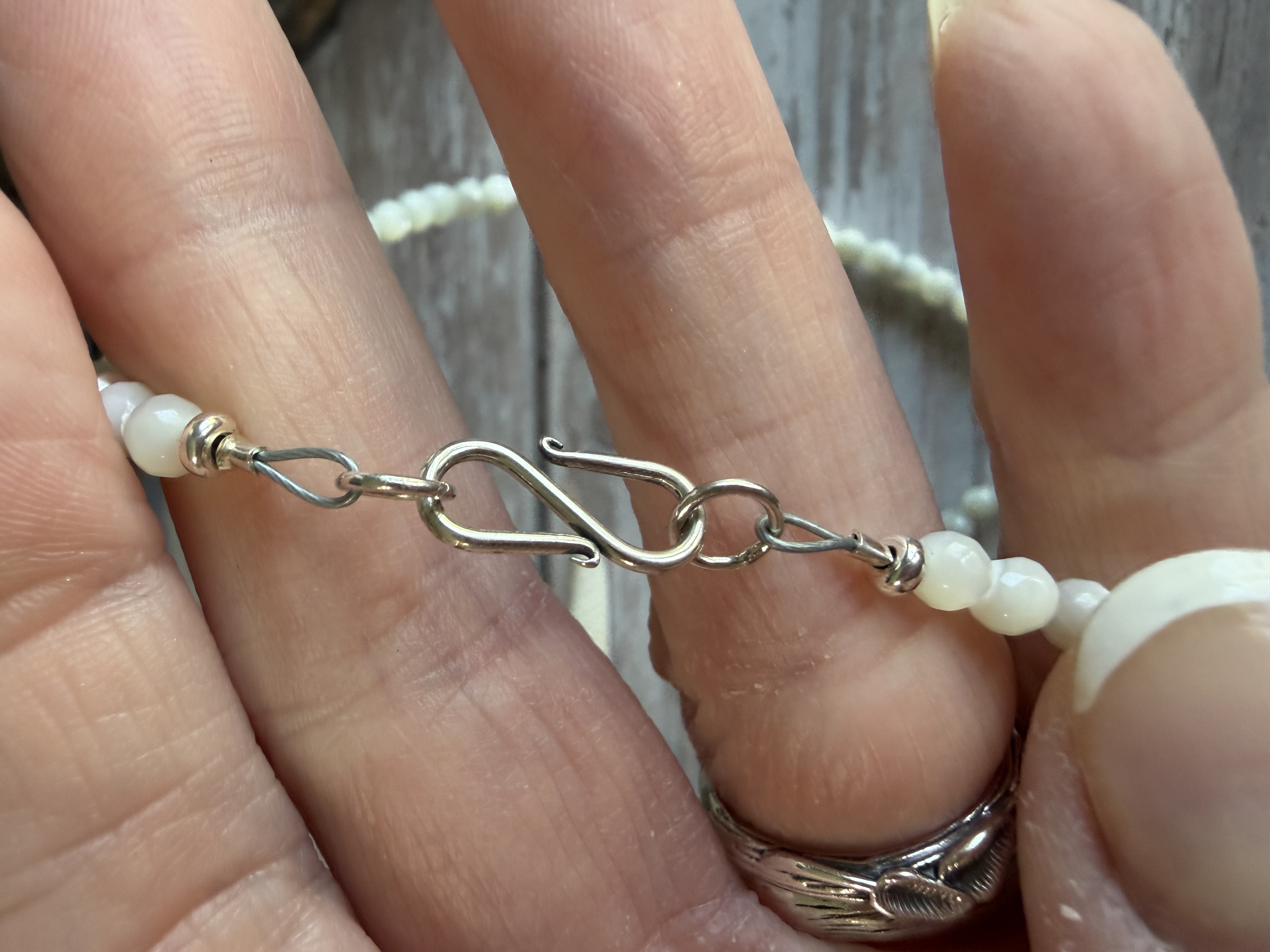 Mother of Pearl Necklace with Shell Pendant image 5