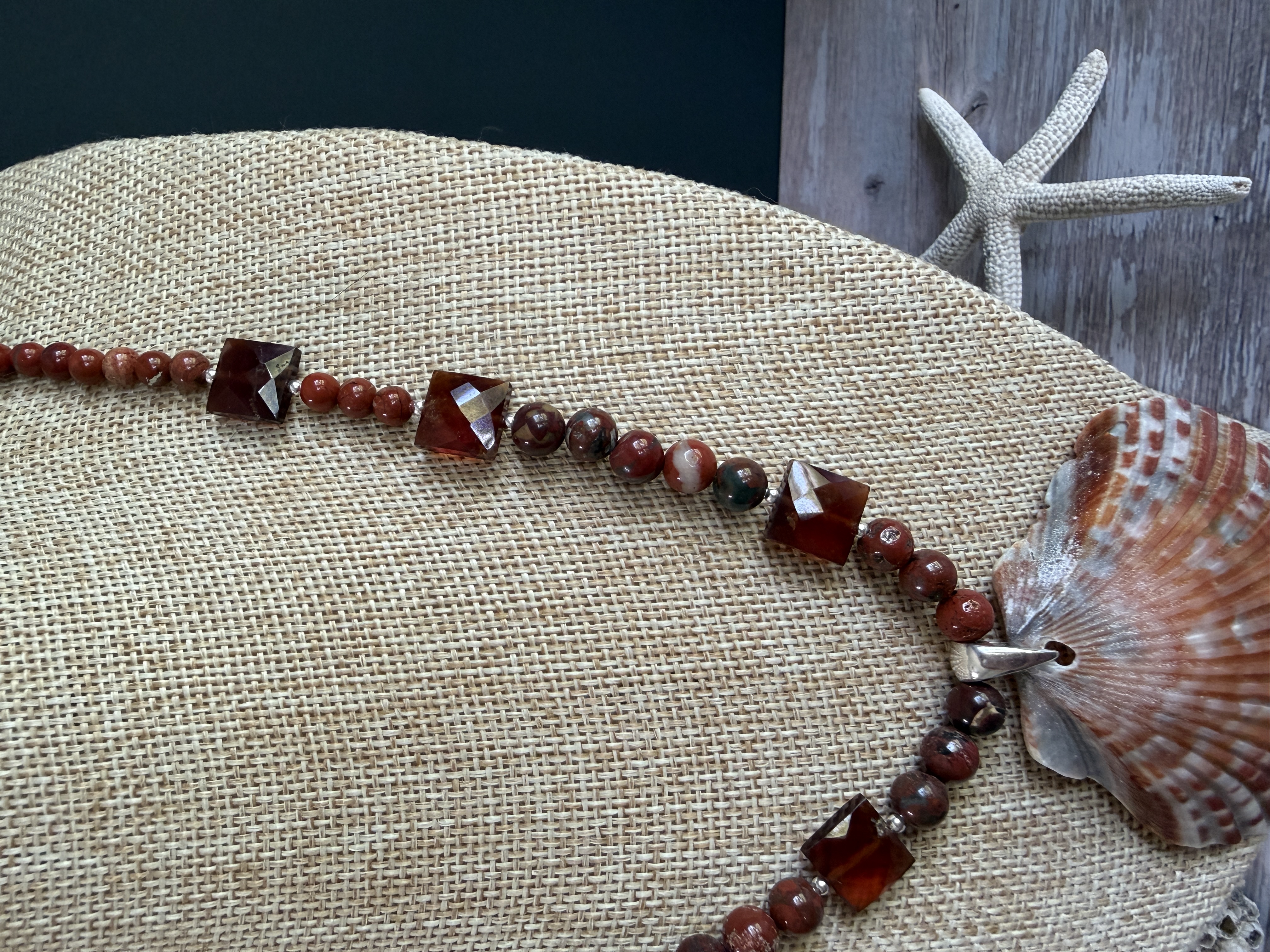 Red river Jasper and Red Onyx Necklace image 2