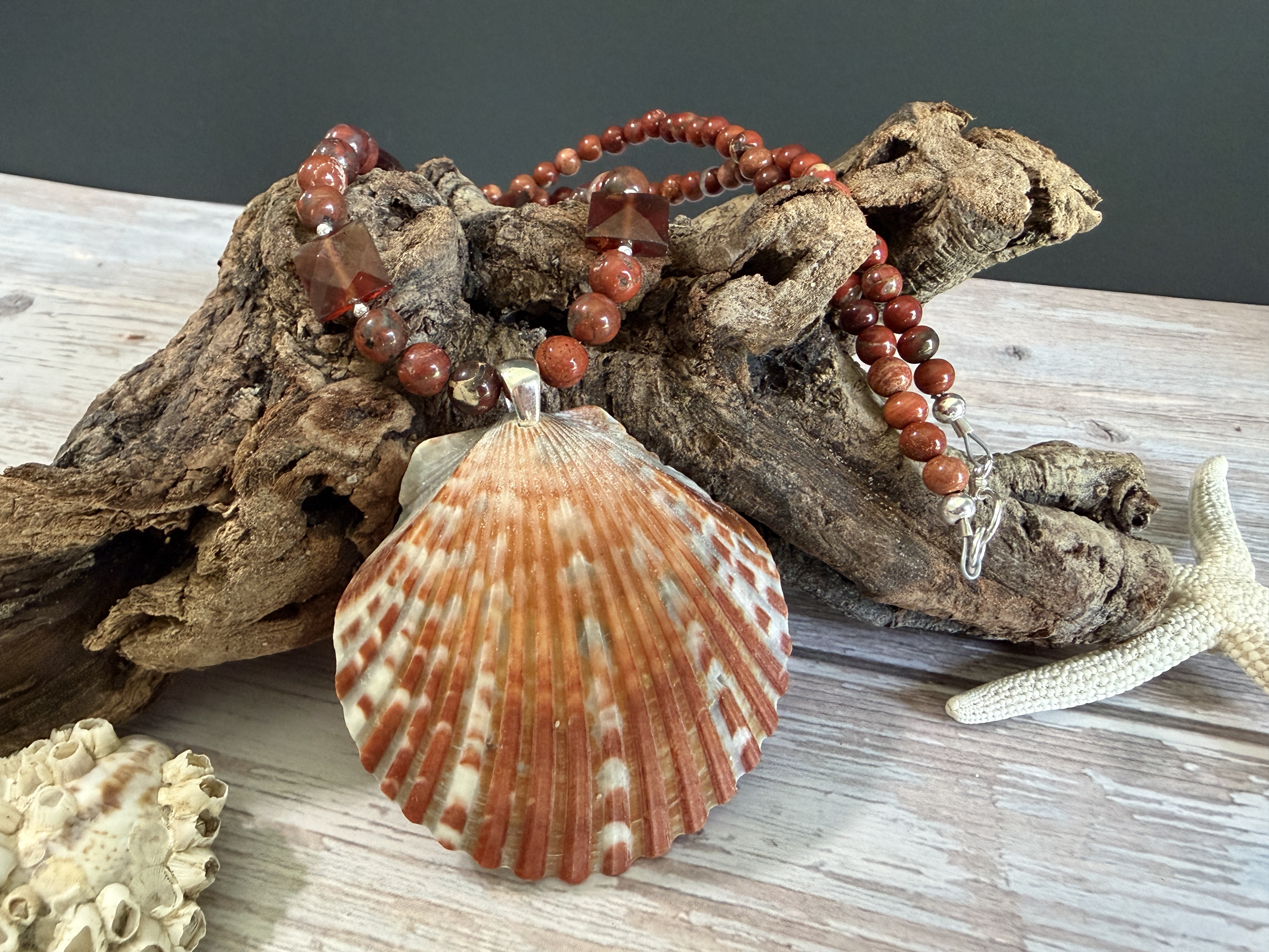 Red river Jasper and Red Onyx Necklace image 6