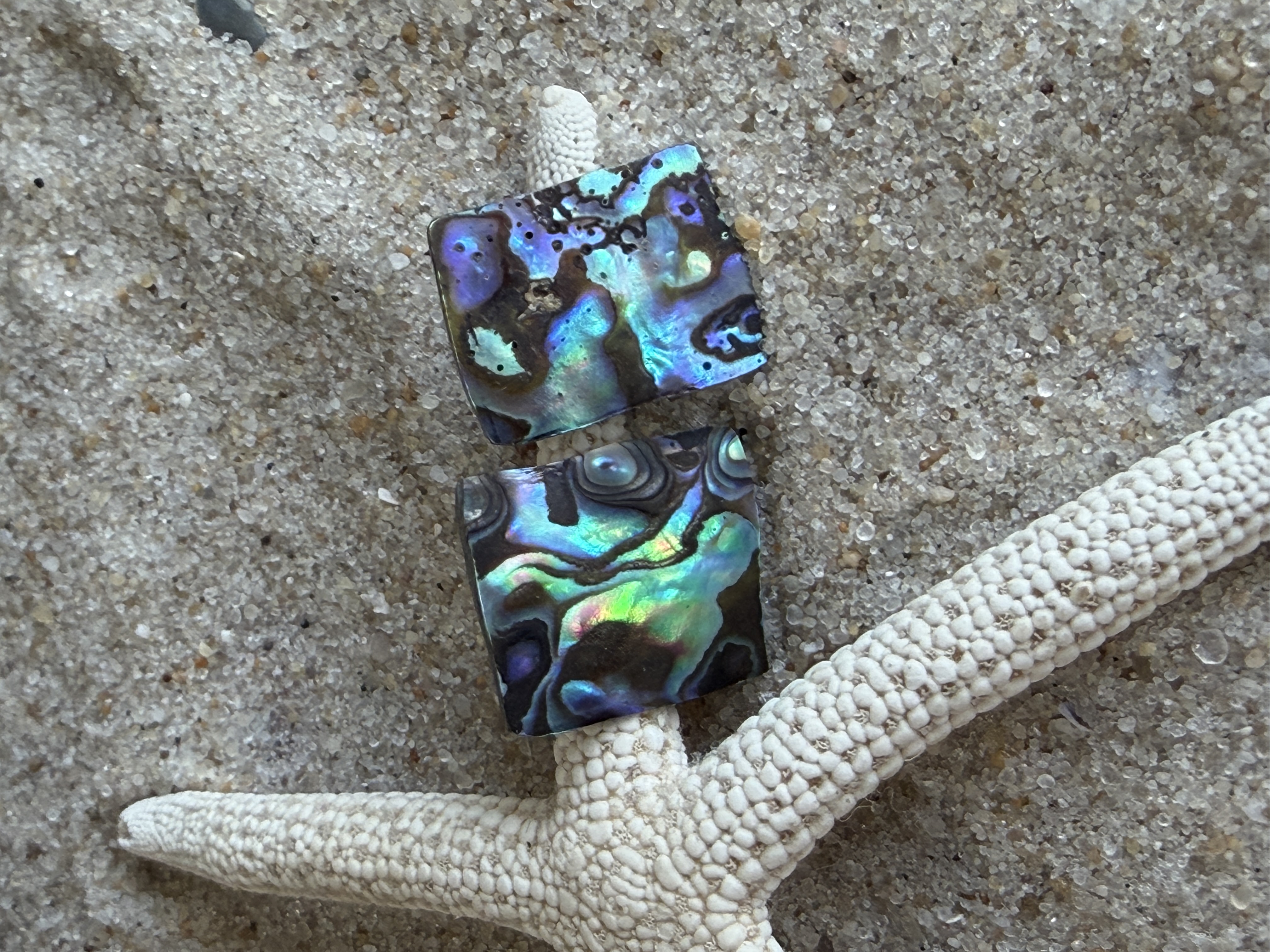 Abalone Shell Studs No. 9 — Handmade by Geena Dykes at Taylor And Caroline