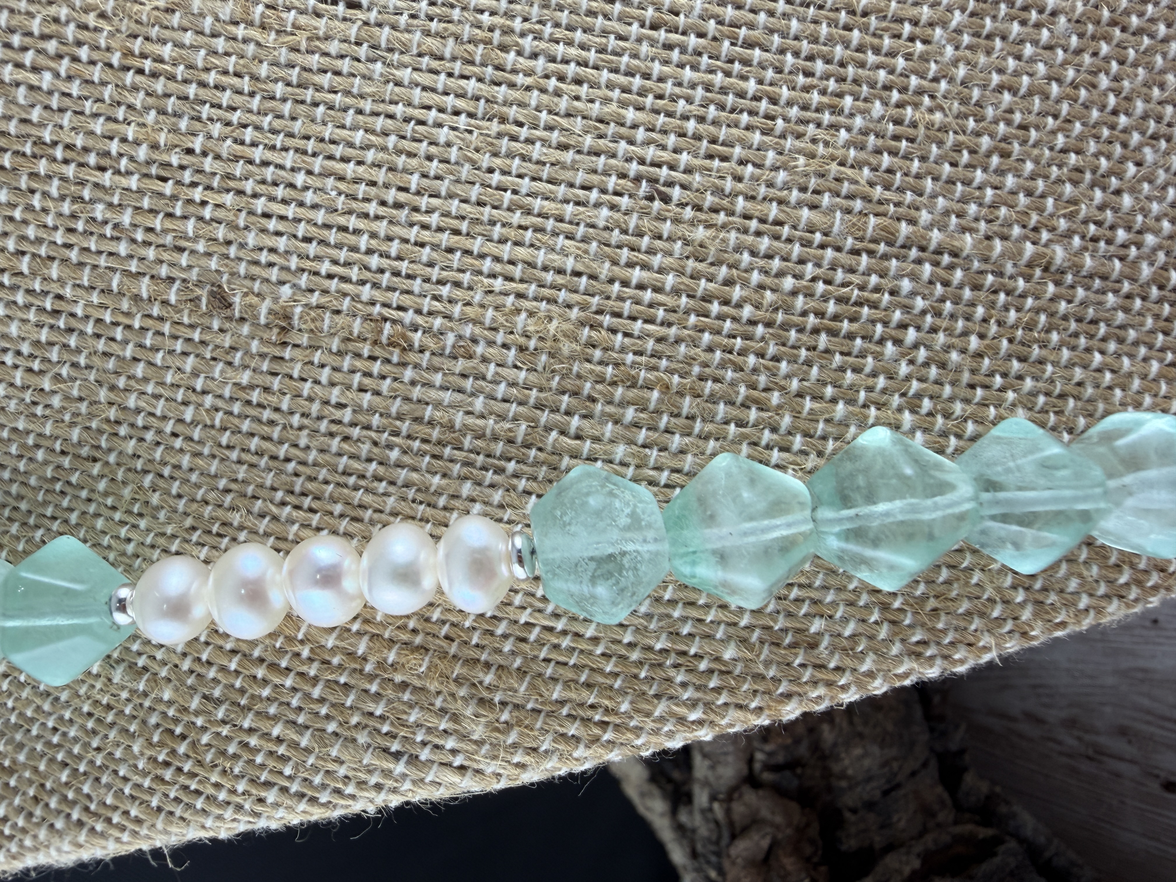 Pearl and Green Fluorite Necklace image 6