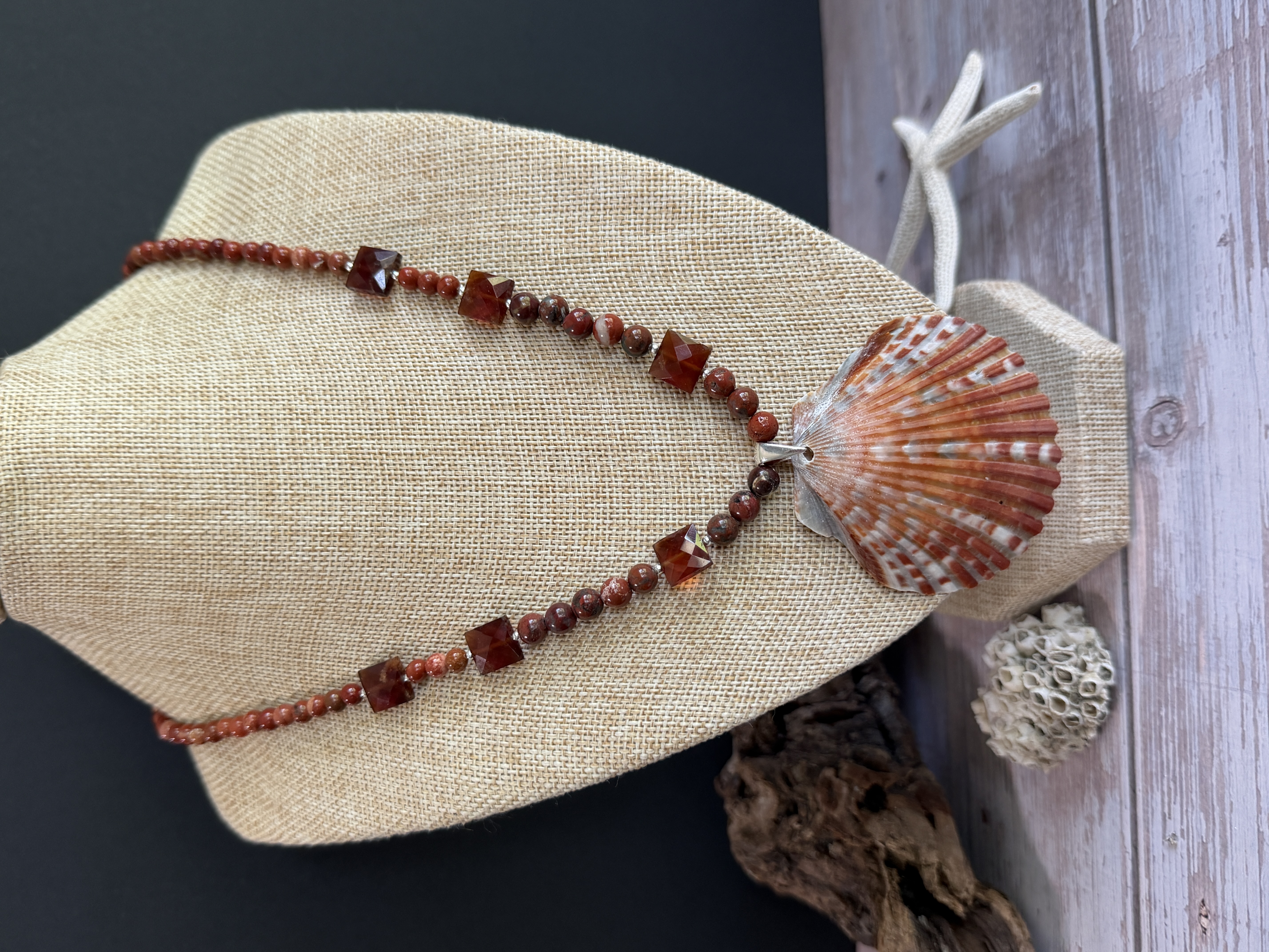 Red river Jasper and Red Onyx Necklace image 5