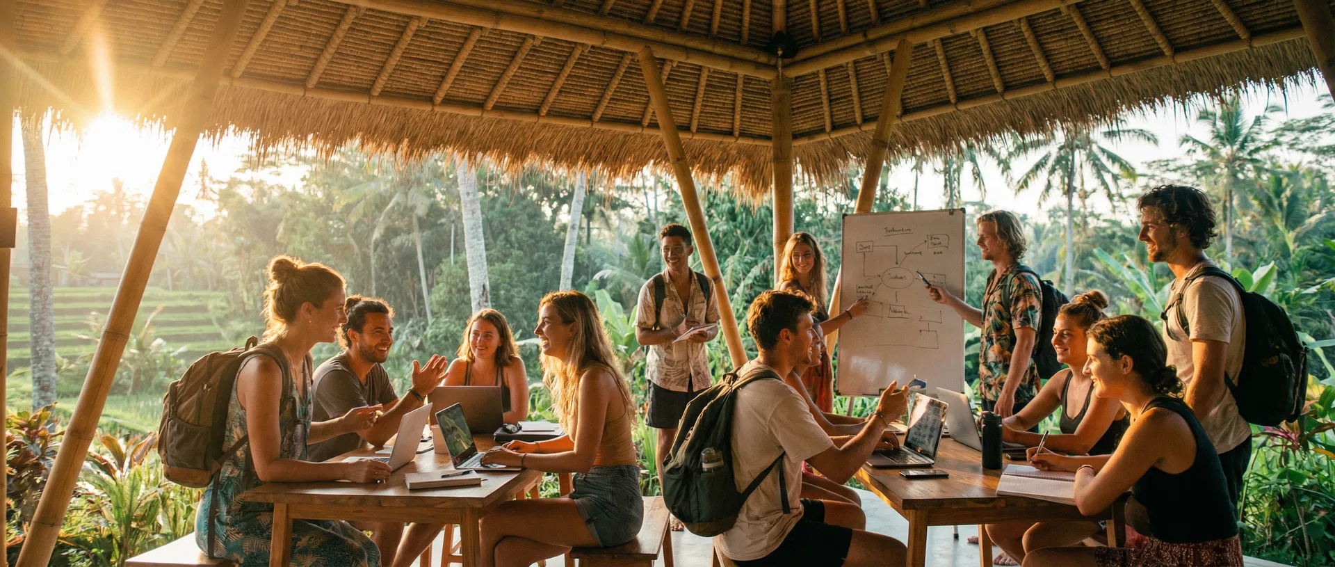 EX Academy students collaborating