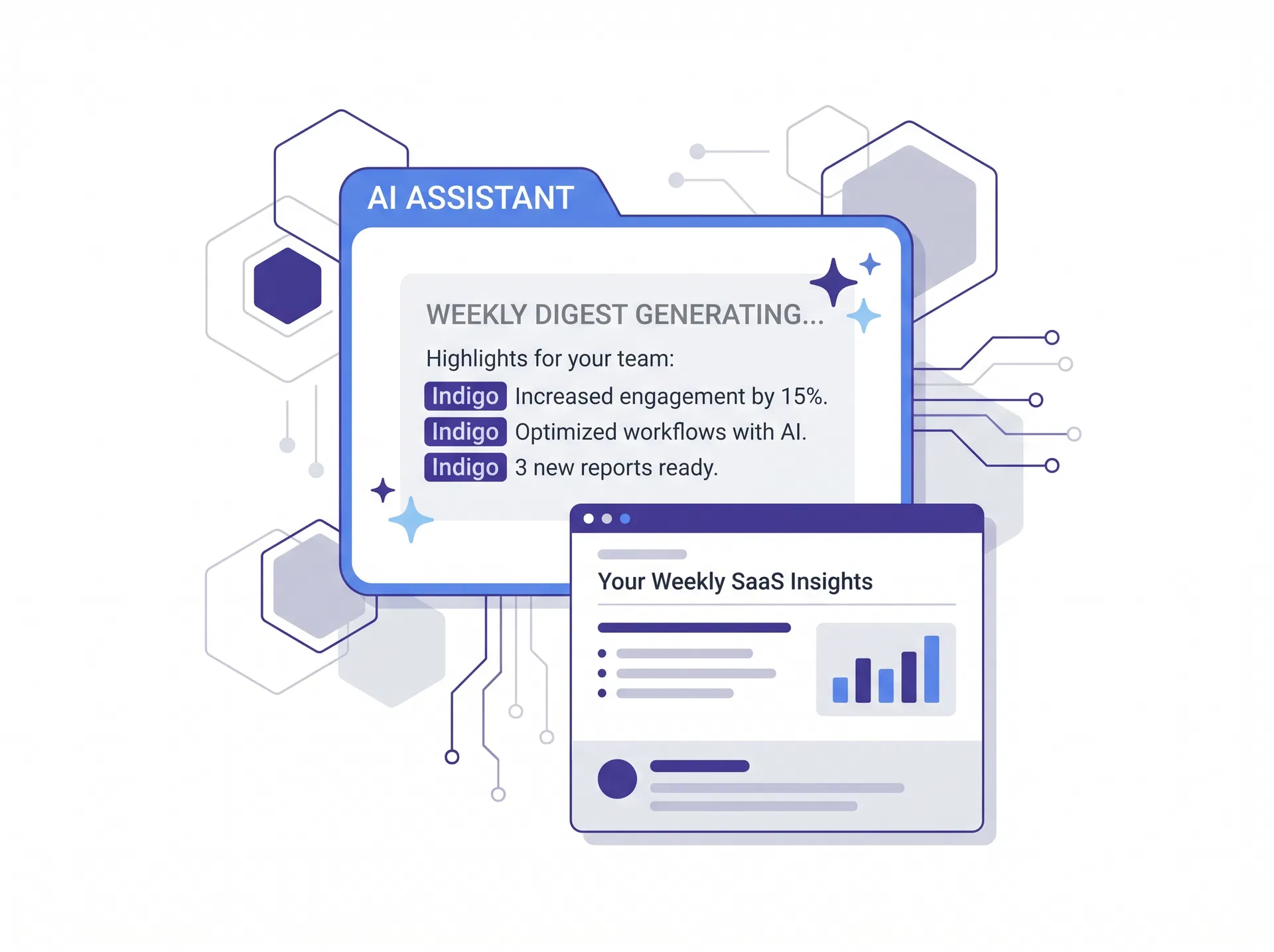 Rabah360 AI assistant generating weekly digest and insights