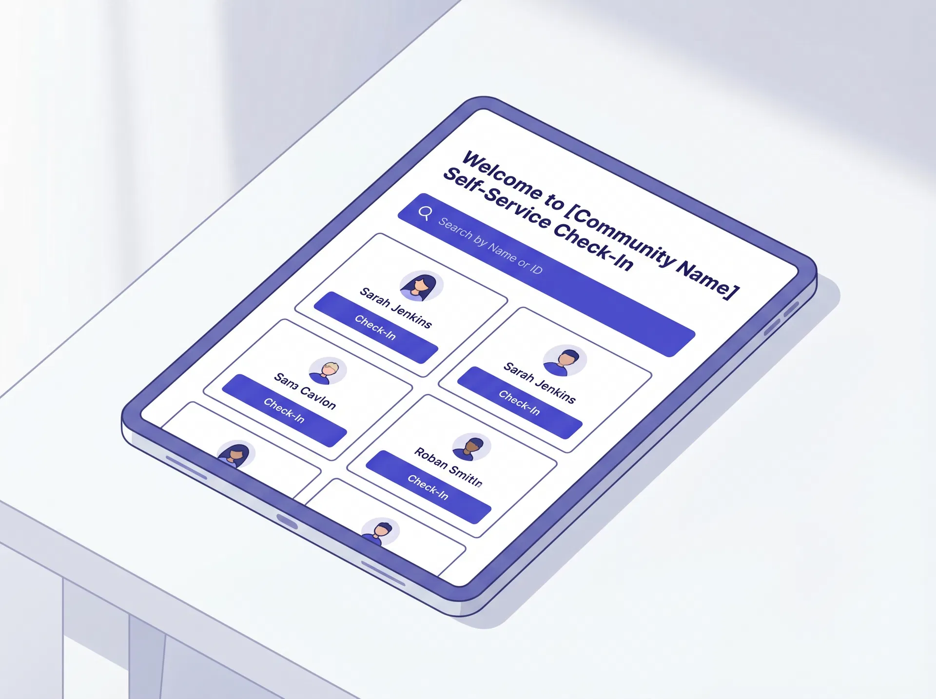 Sunday Check-in interface in Rabah360