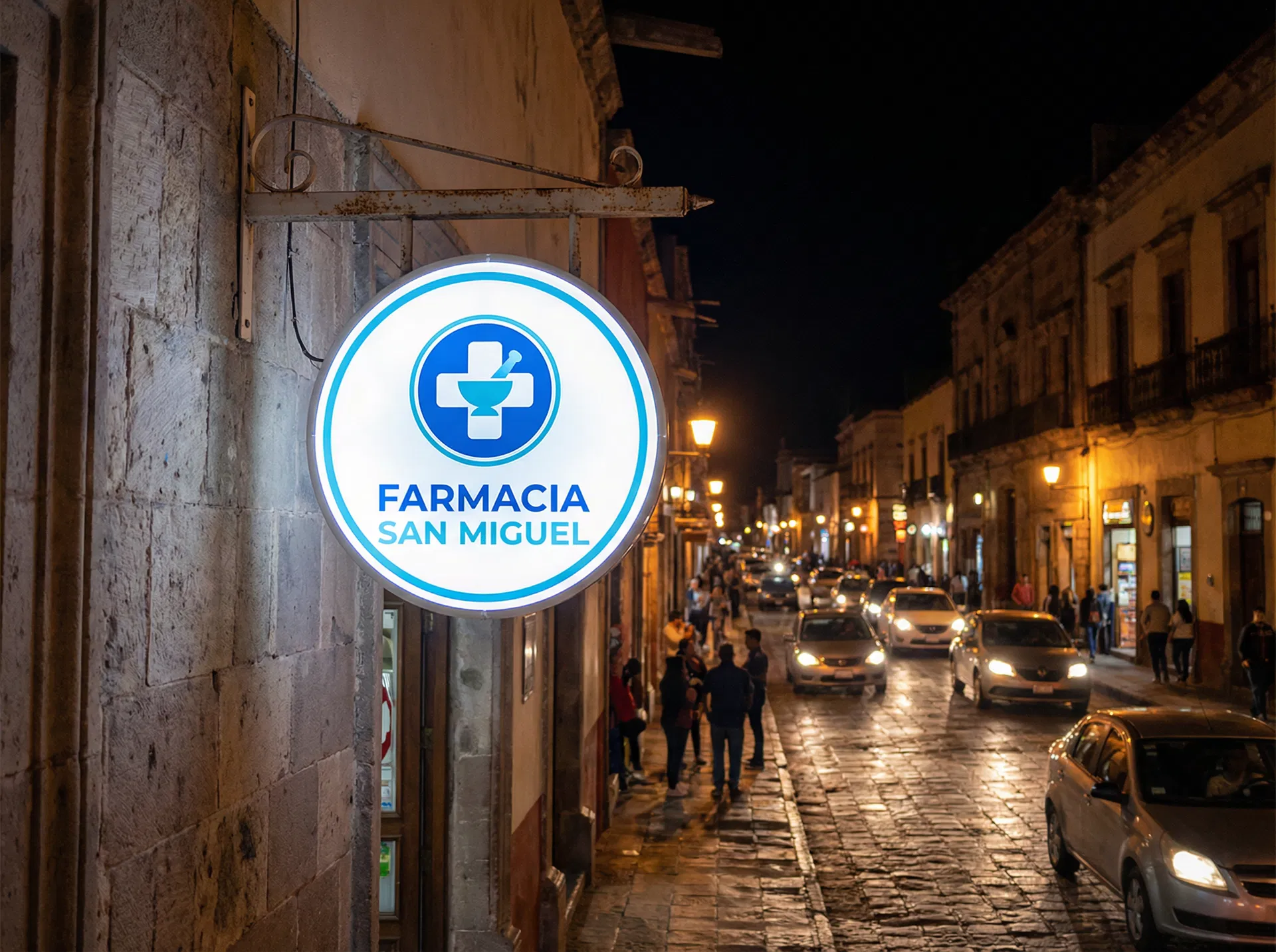 Anuncio Luminoso Redondo de Exterior