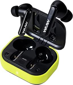 WAAW by ALOK Fone de Ouvido MOB 500 ANC Bluetooth, com Modo Gamer e Resistente a Respingos D'Água, Até 36h de Autonomia