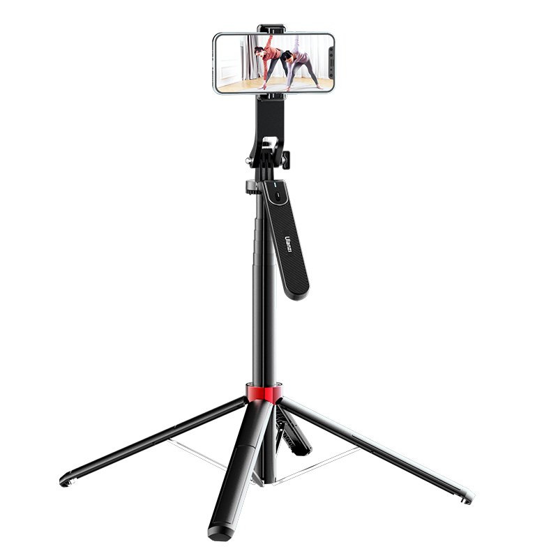 Ulanzi MA09 1.8m Selfie Stick Tripé para iPhone 16 15 Android Phone com Controle Remoto Suporte de cabeça esférica panorâmica U200 VL49 Kit