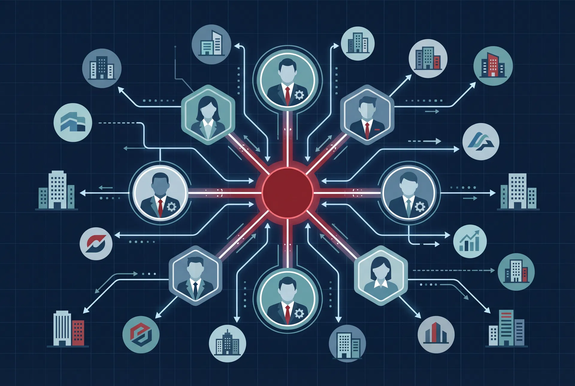 繋がりデータベースから会いたい企業を選べる。