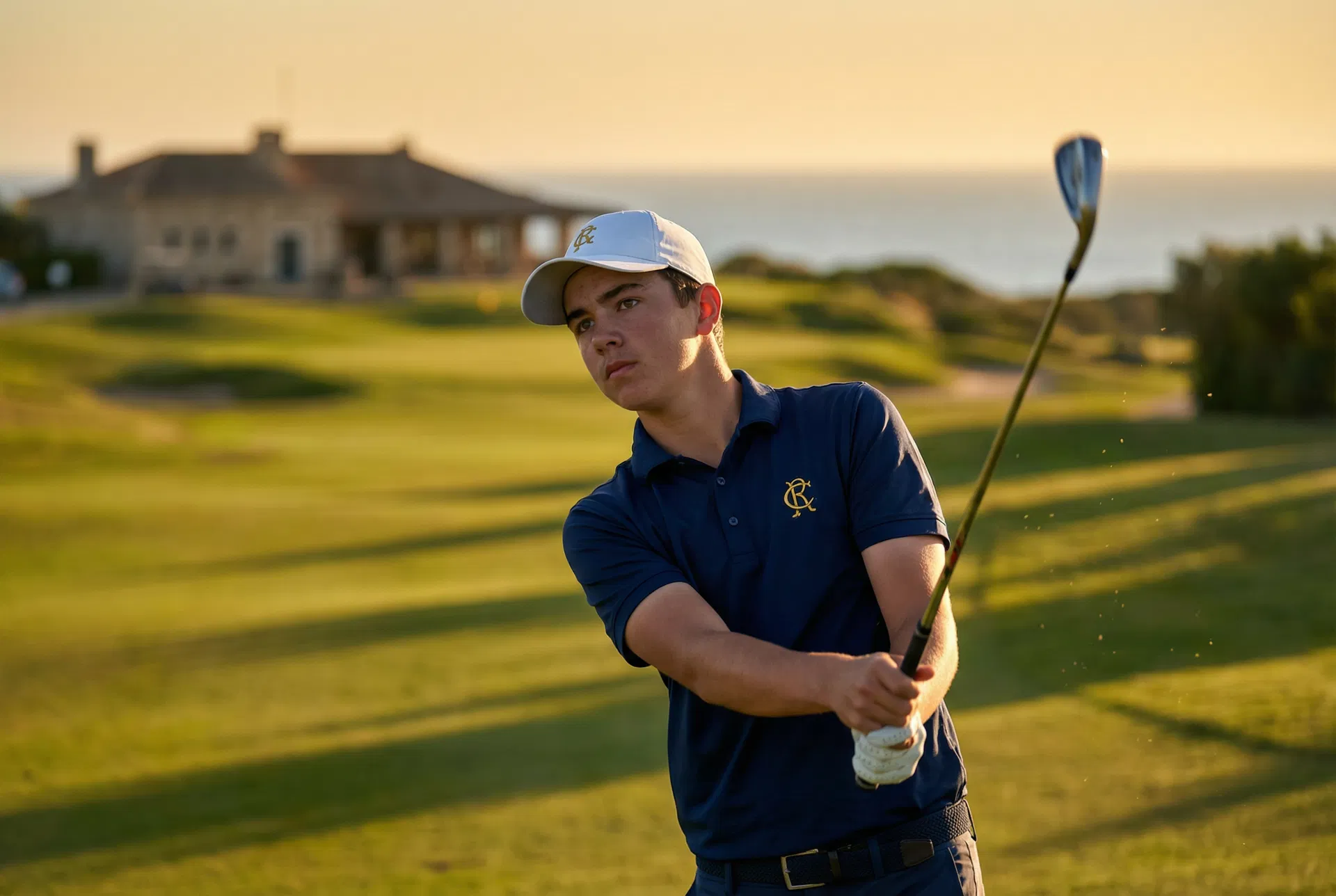 Jovem golfista em ação