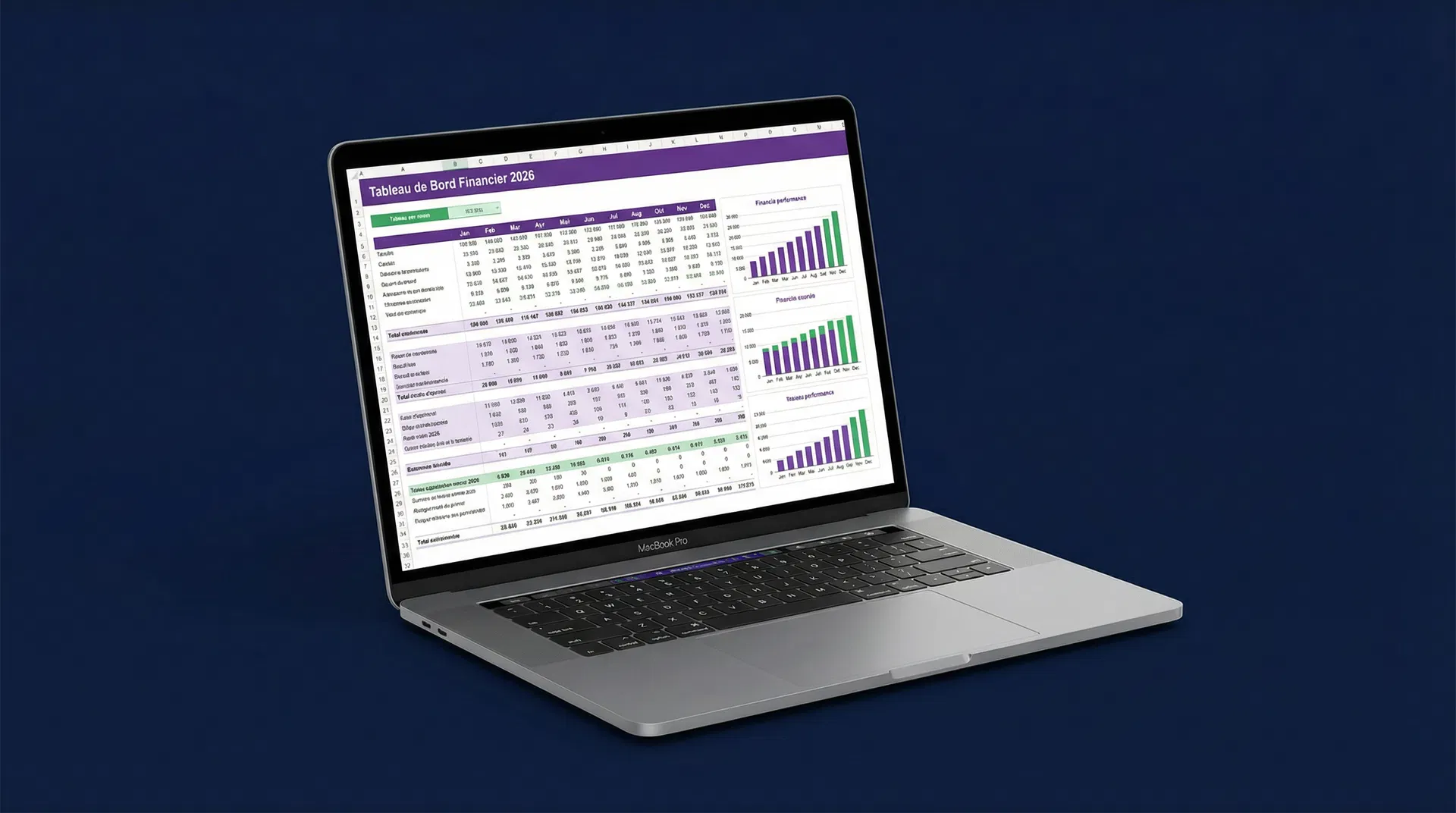 Tableau de bord Auditeo.ai sur MacBook Pro