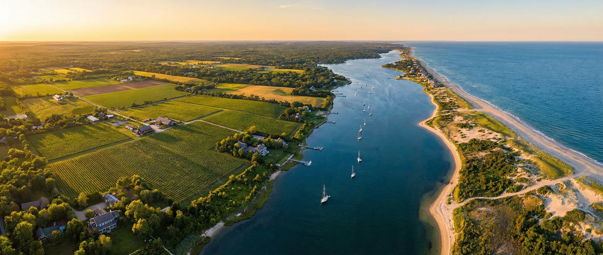 East End Long Island aerial view