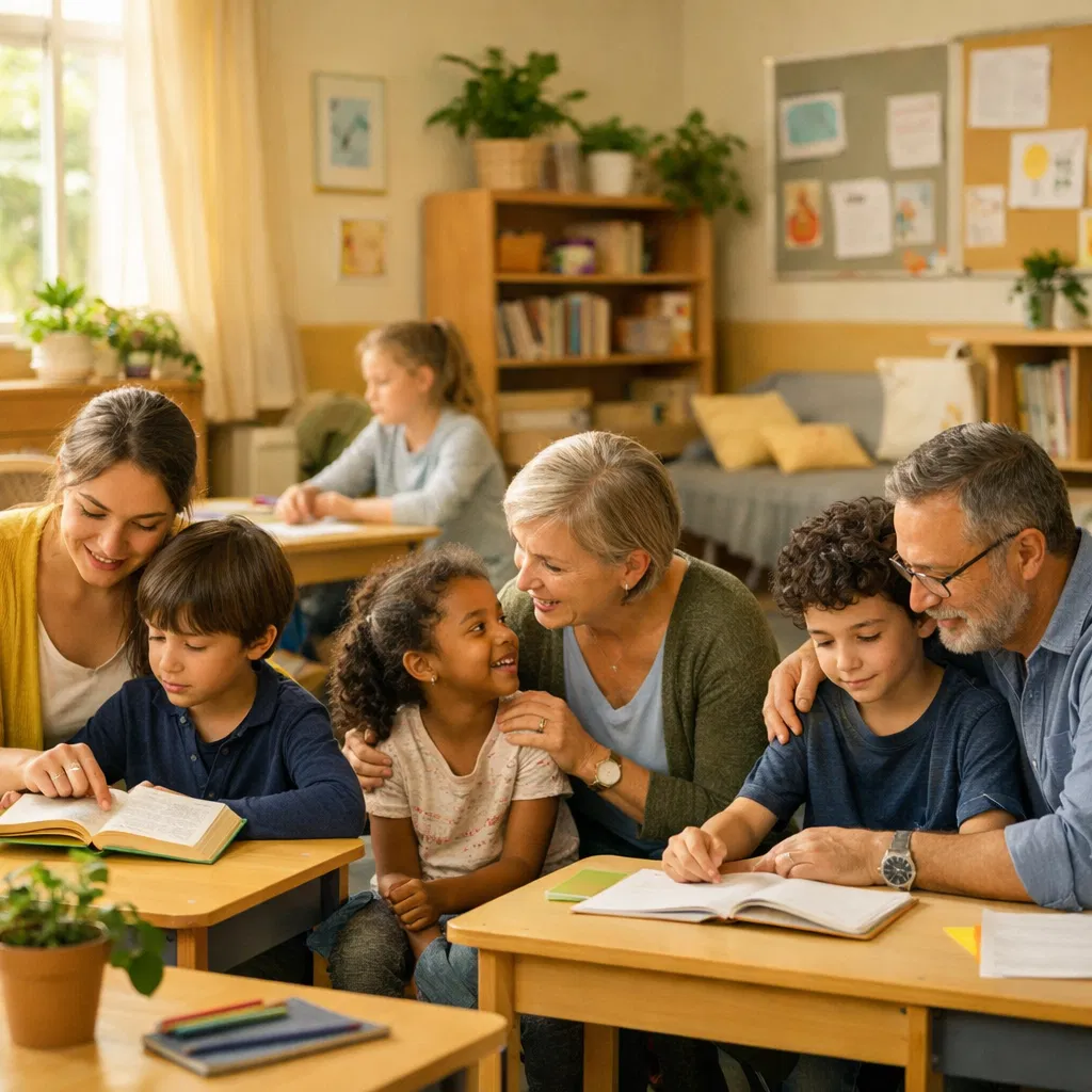 Sala de aula acolhedora