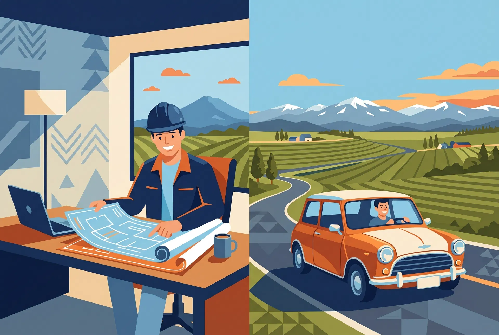 ワークライフバランスのイラスト