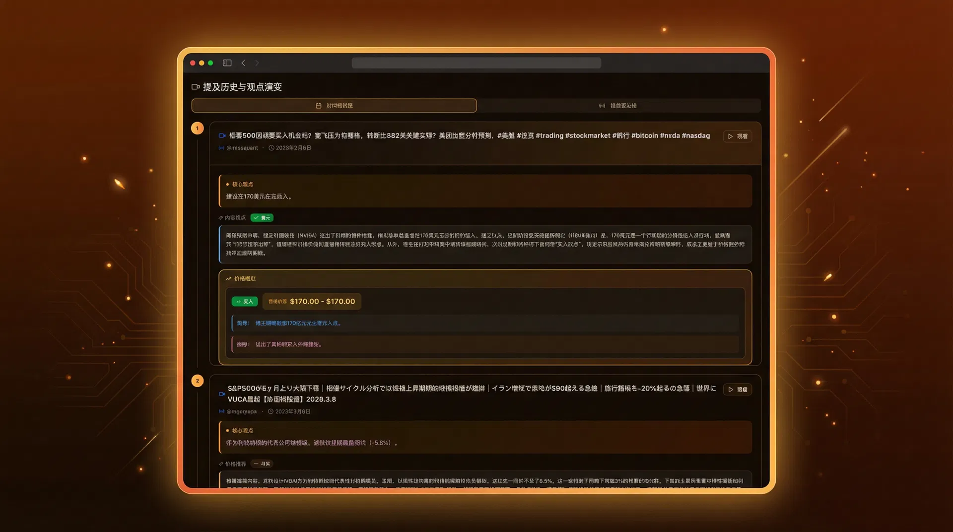 Mention History Timeline