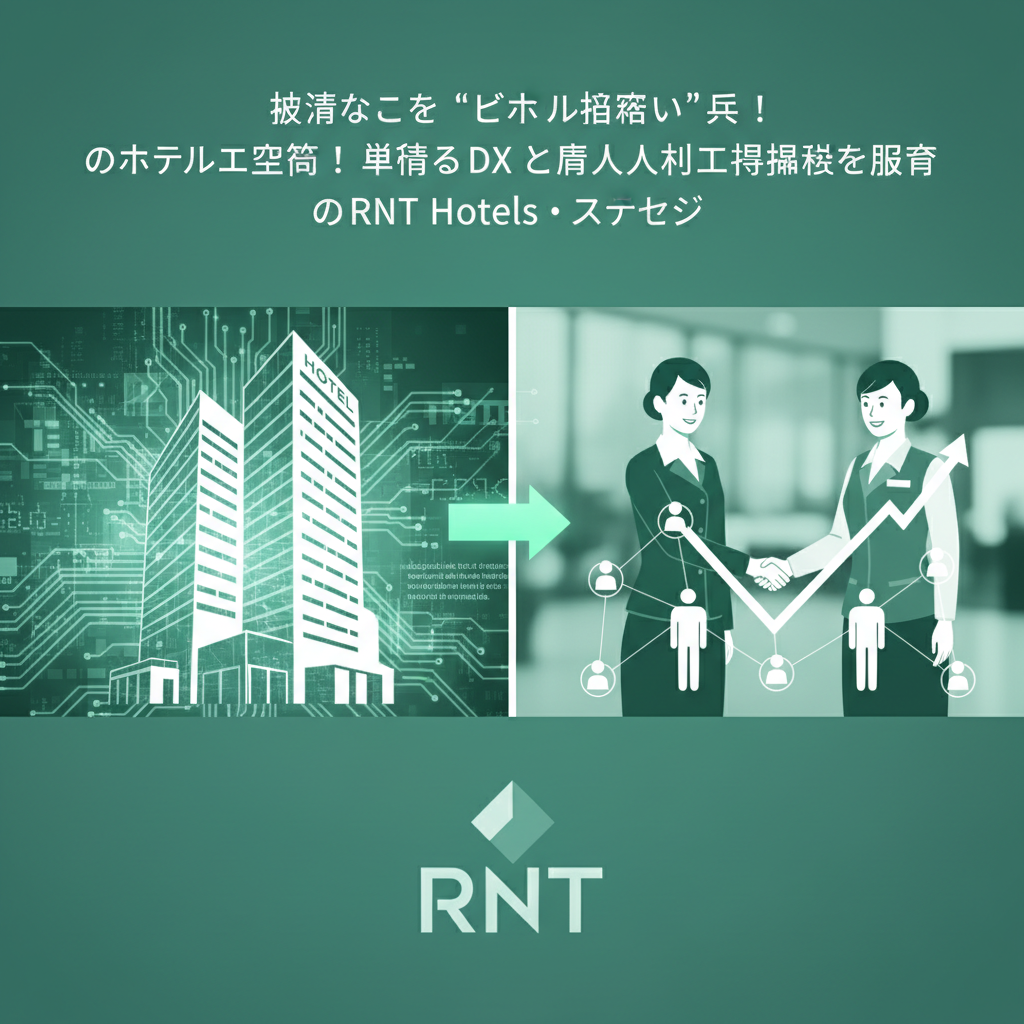 ホテル業界の「二極化」時代を勝ち抜く！RNTホテルズの戦略から学ぶDXと人的資本投資の視点