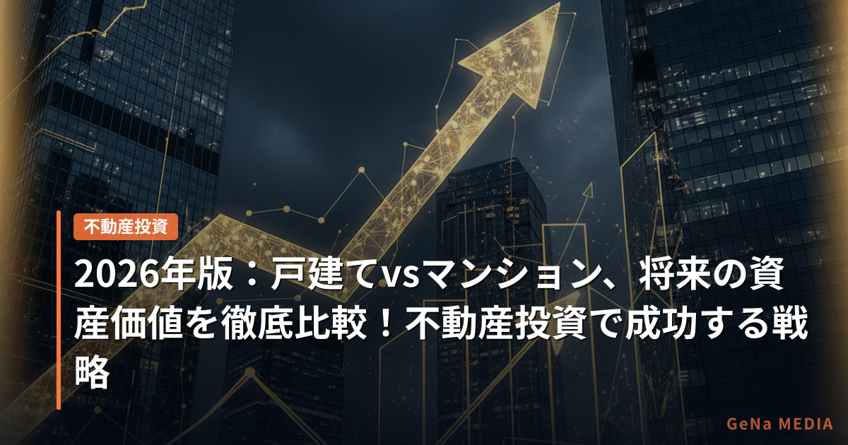 2026年版：戸建てvsマンション、将来の資産価値を徹底比較！不動産投資で成功する戦略