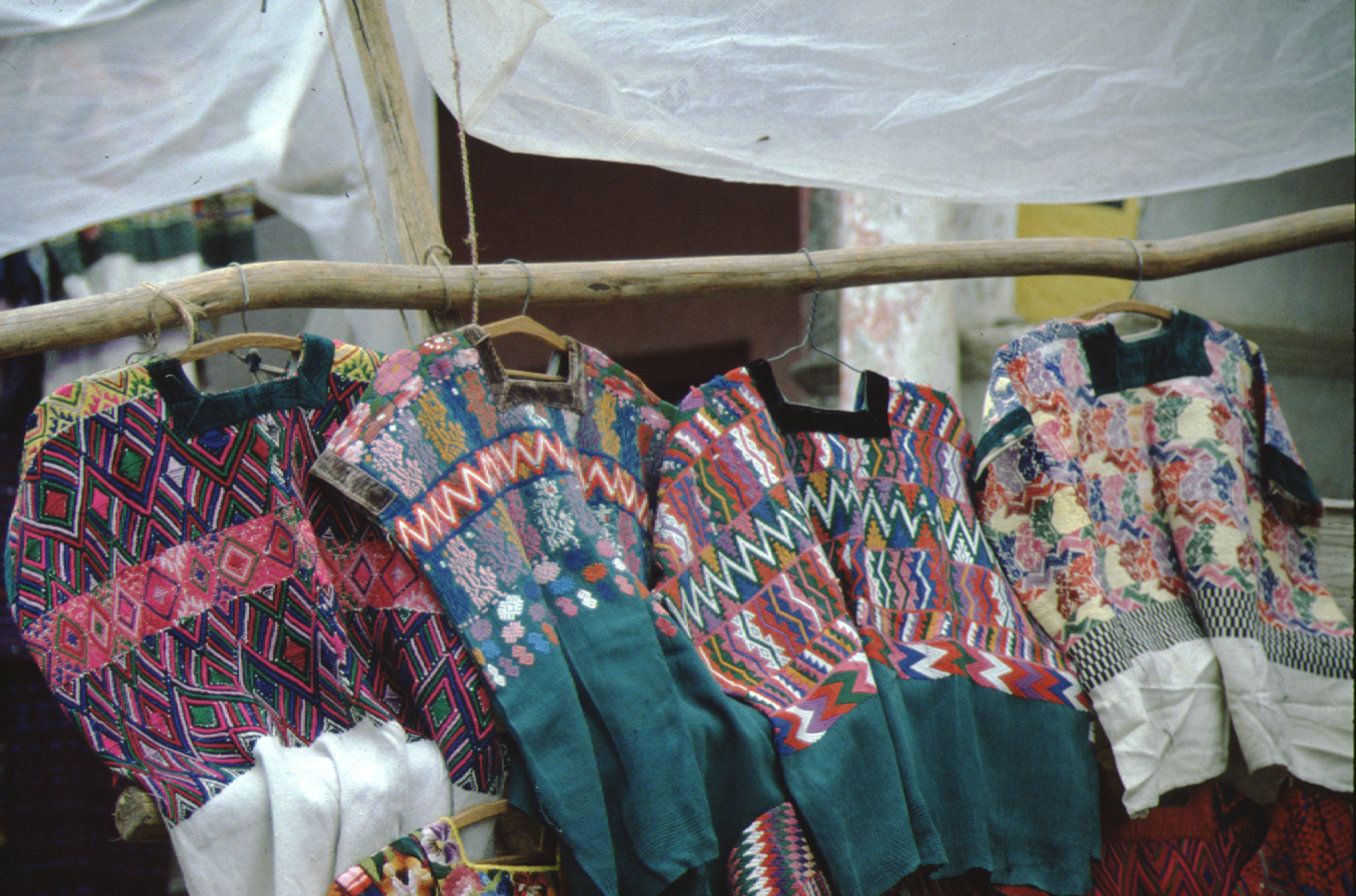 Colorful Huipiles at a Market in Guatemala