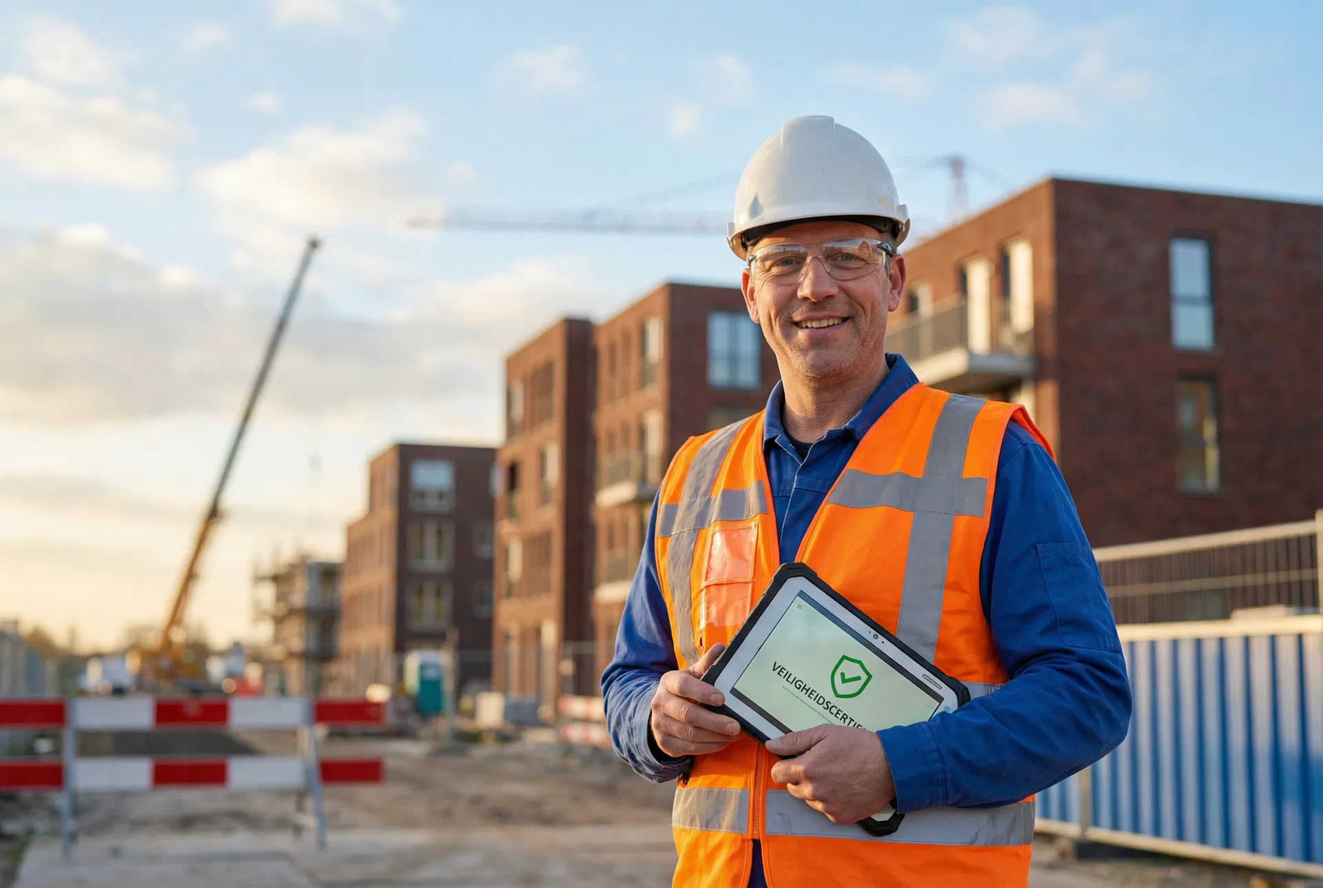 VCA gecertificeerde medewerker op bouwplaats
