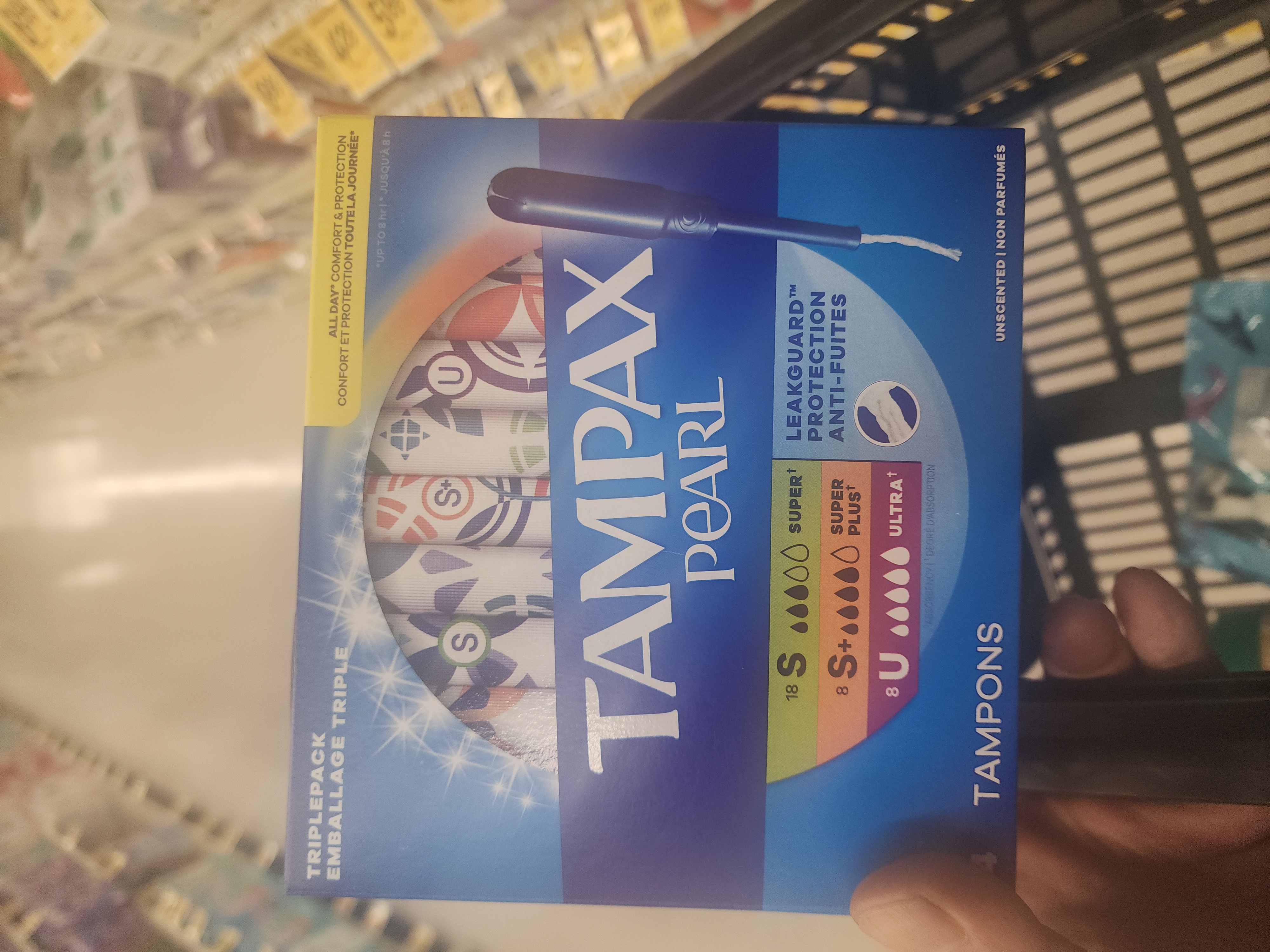 Tampax Pearl Triple Pack Unscented Tampons (Mixed Absorbency)