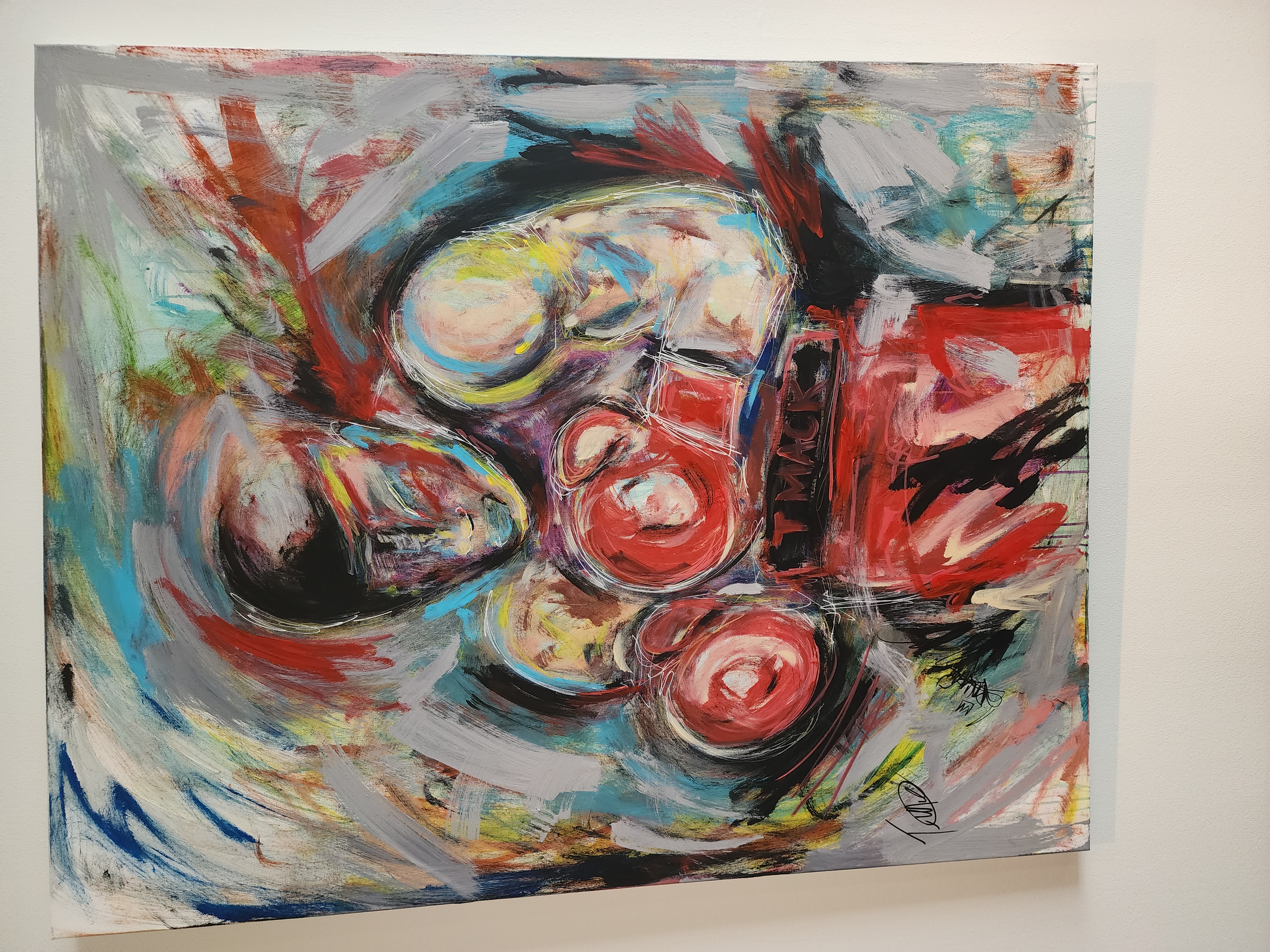 Abstract Expressionist Painting on Canvas