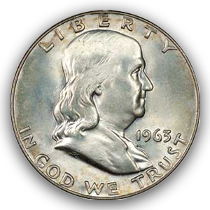 1963 Franklin Half Dollar Coin