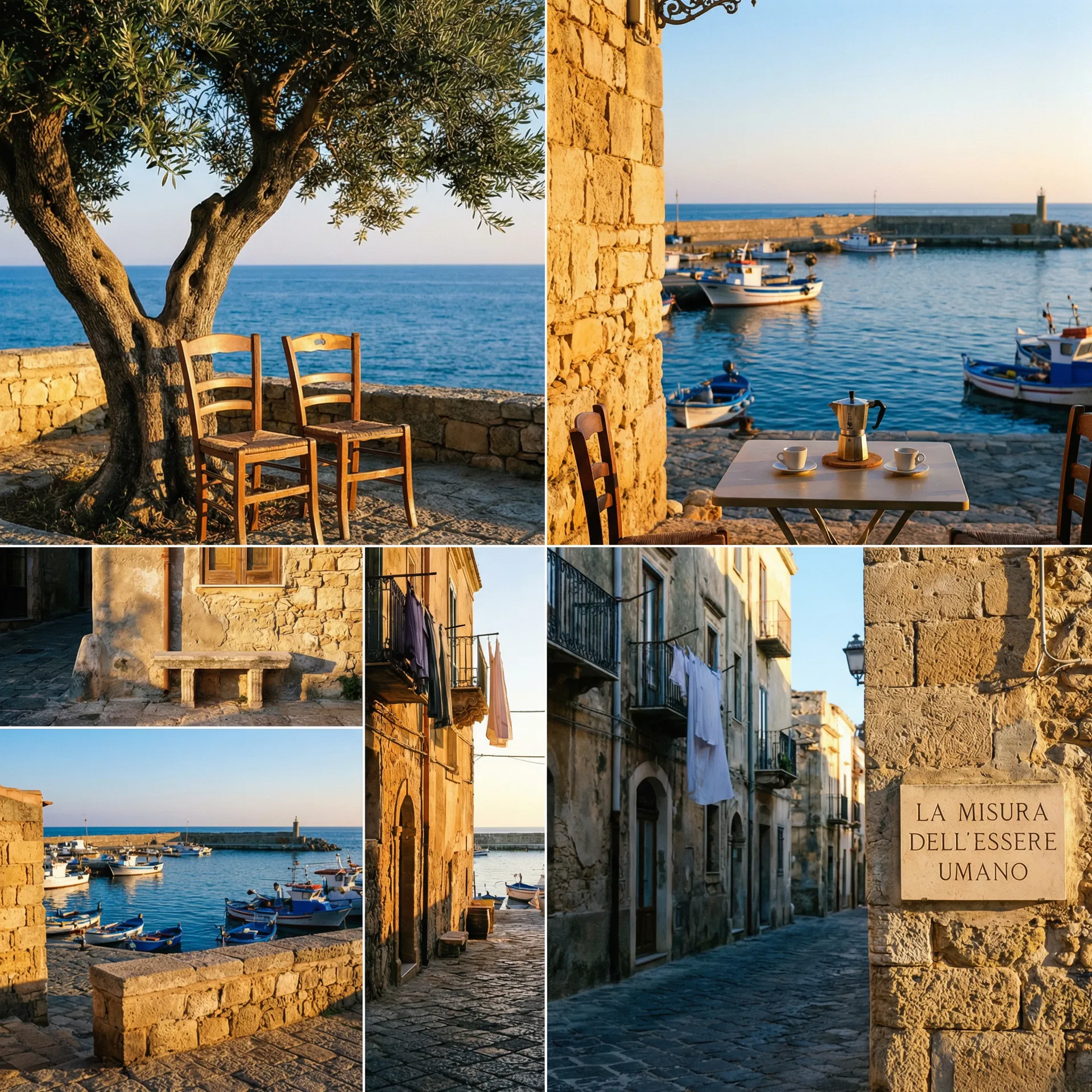 Due sedie in Sicilia davanti al mare