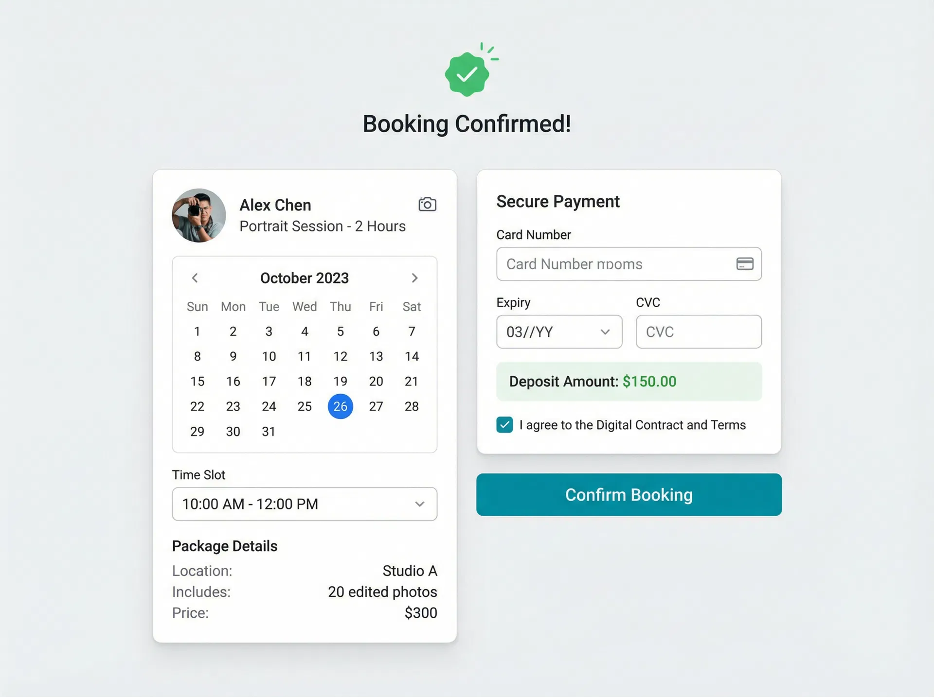 Go from browsing to booked in minutes.