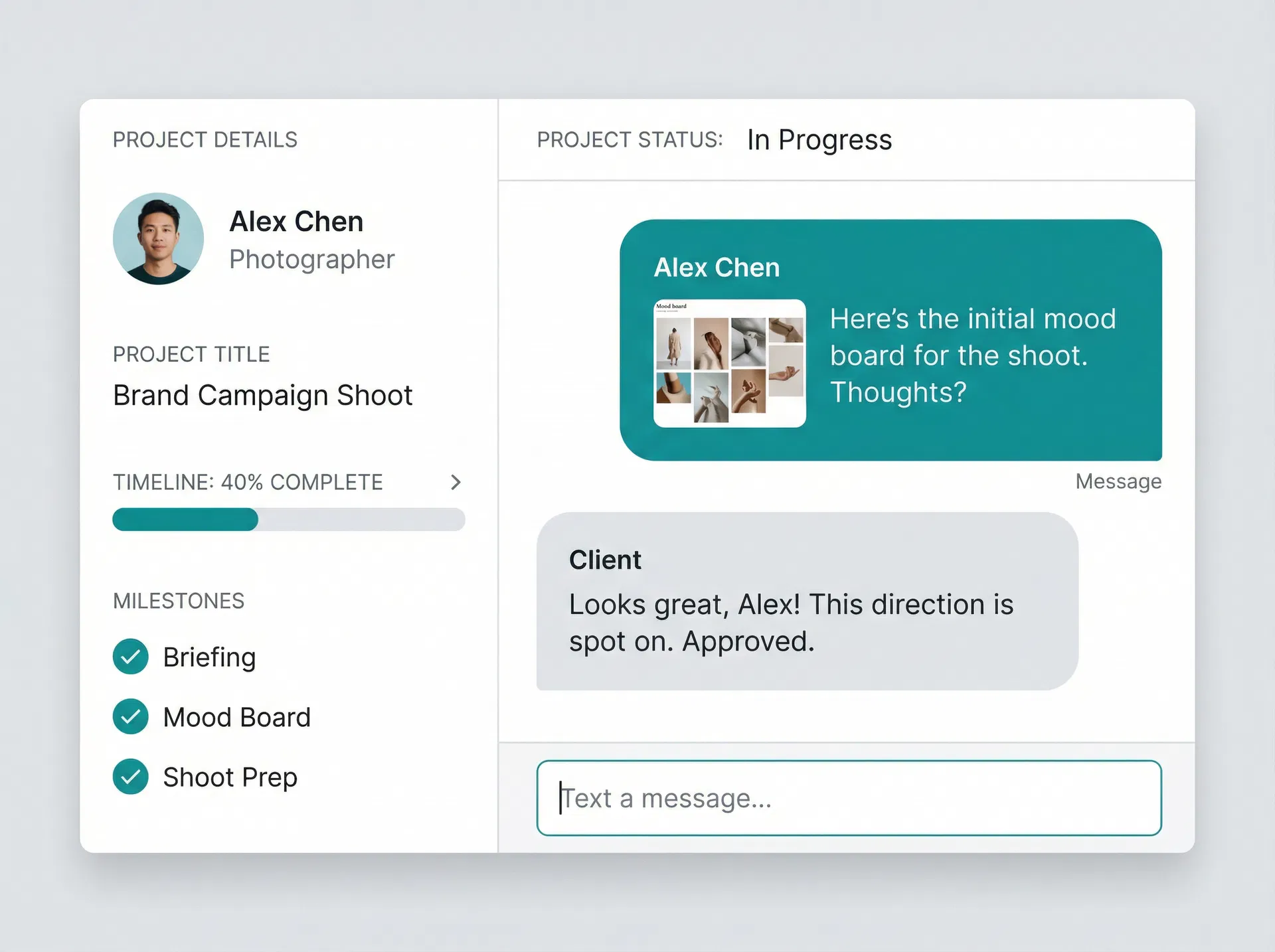Stay in the loop from start to finish.