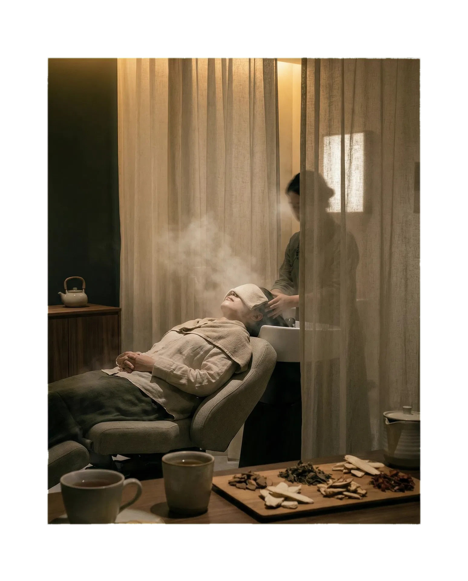 金木草本理髮的深夜洗髮服務情境