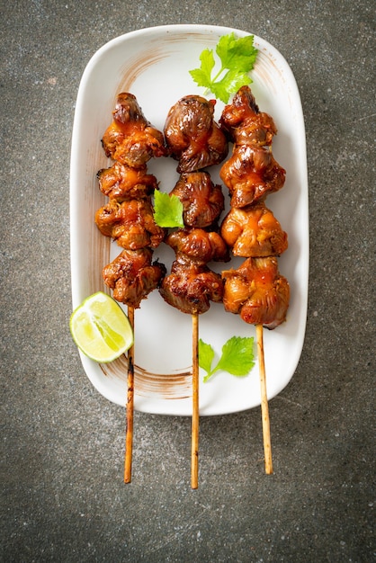 Spicy Grilled Chicken Gizzards