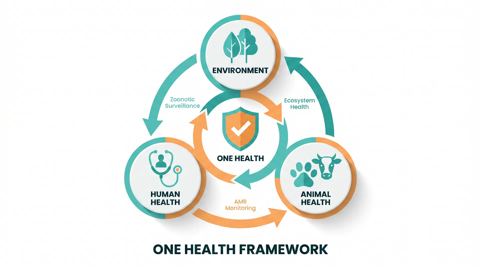 The One Health Framework: Integrating Human, Animal, and Environmental Health for Biosecurity in the 21st Century