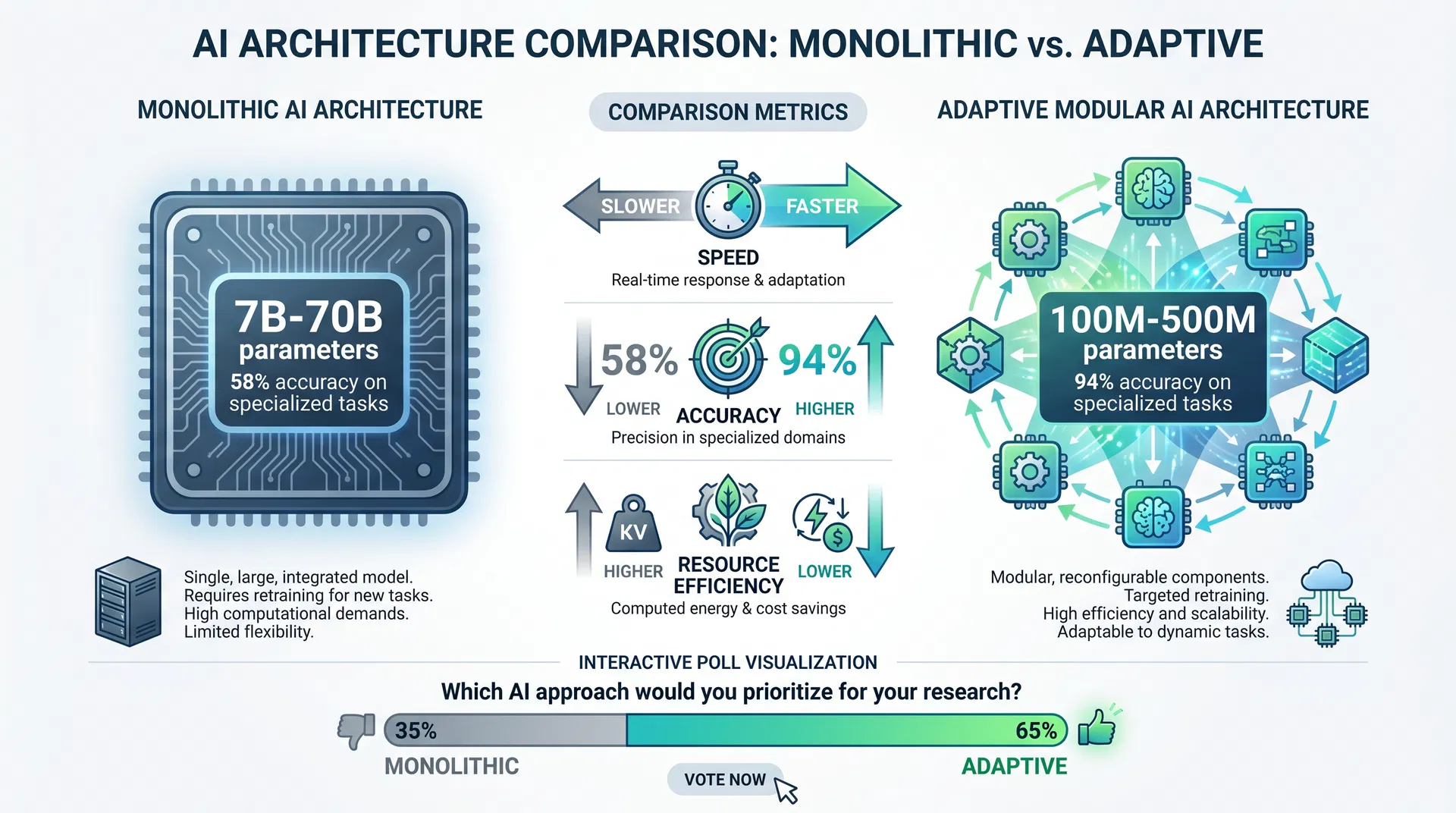 Adaptive vs Monolithic AI Architecture