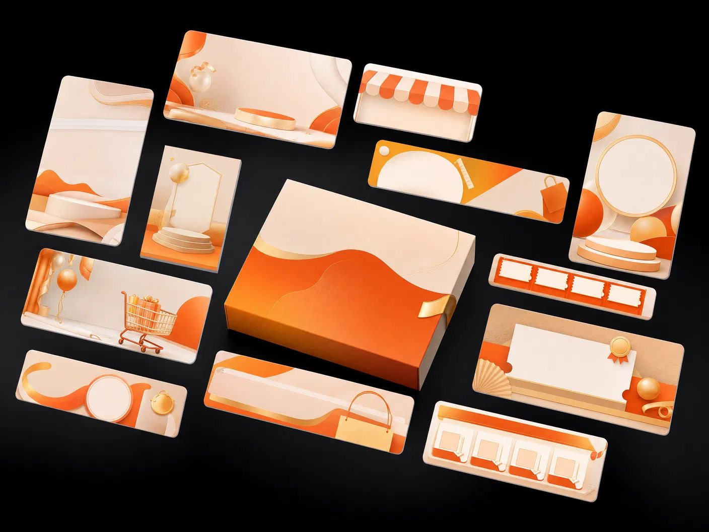 Preview do Pack Shopee PRO 2026 com mais de 250 artes editáveis